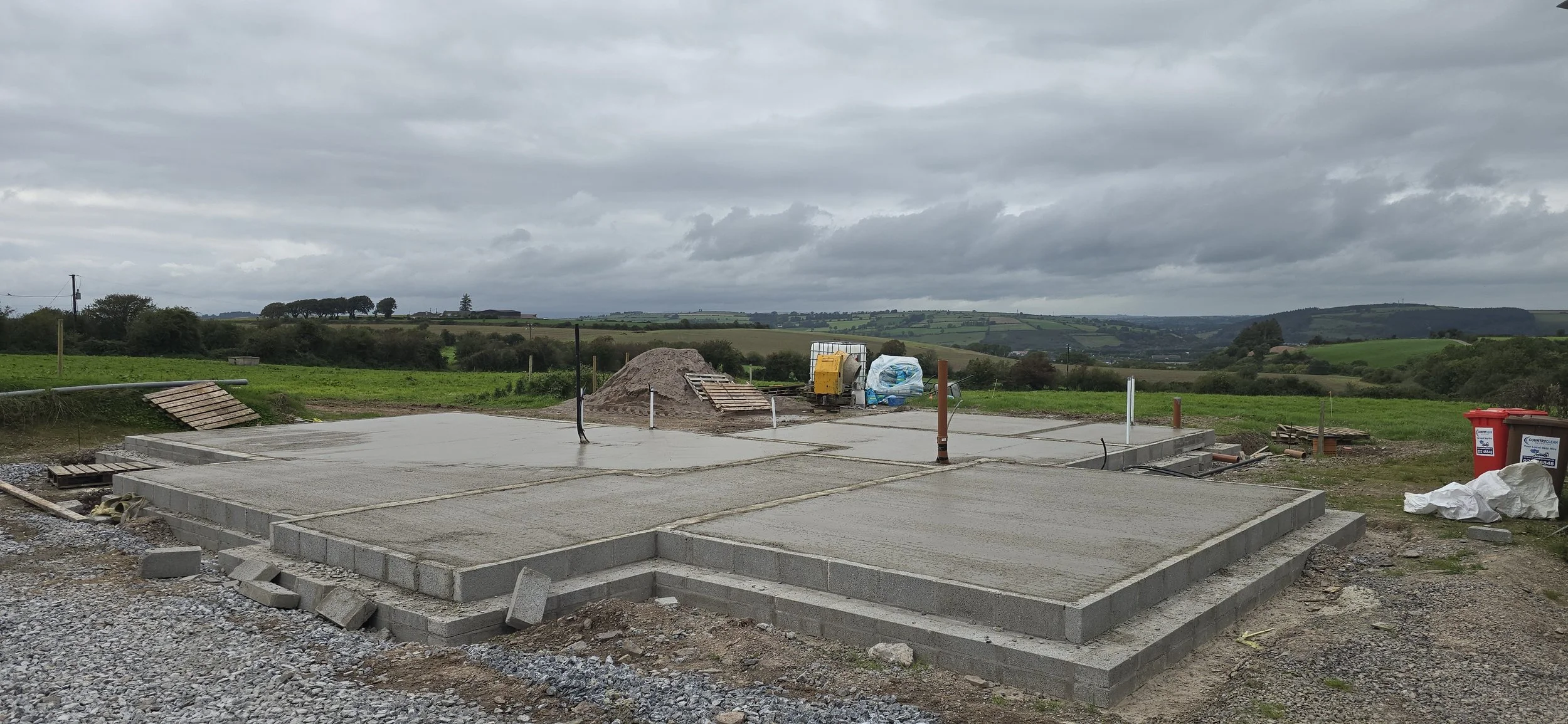 Deadwork and sub-floor poured for new build