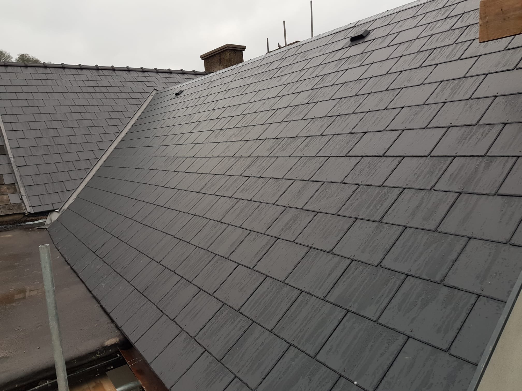 Completed slate roof renovation