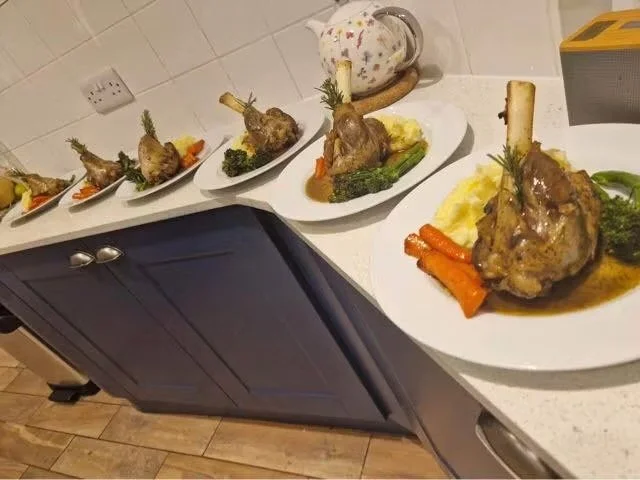 Lamb shanks main course
