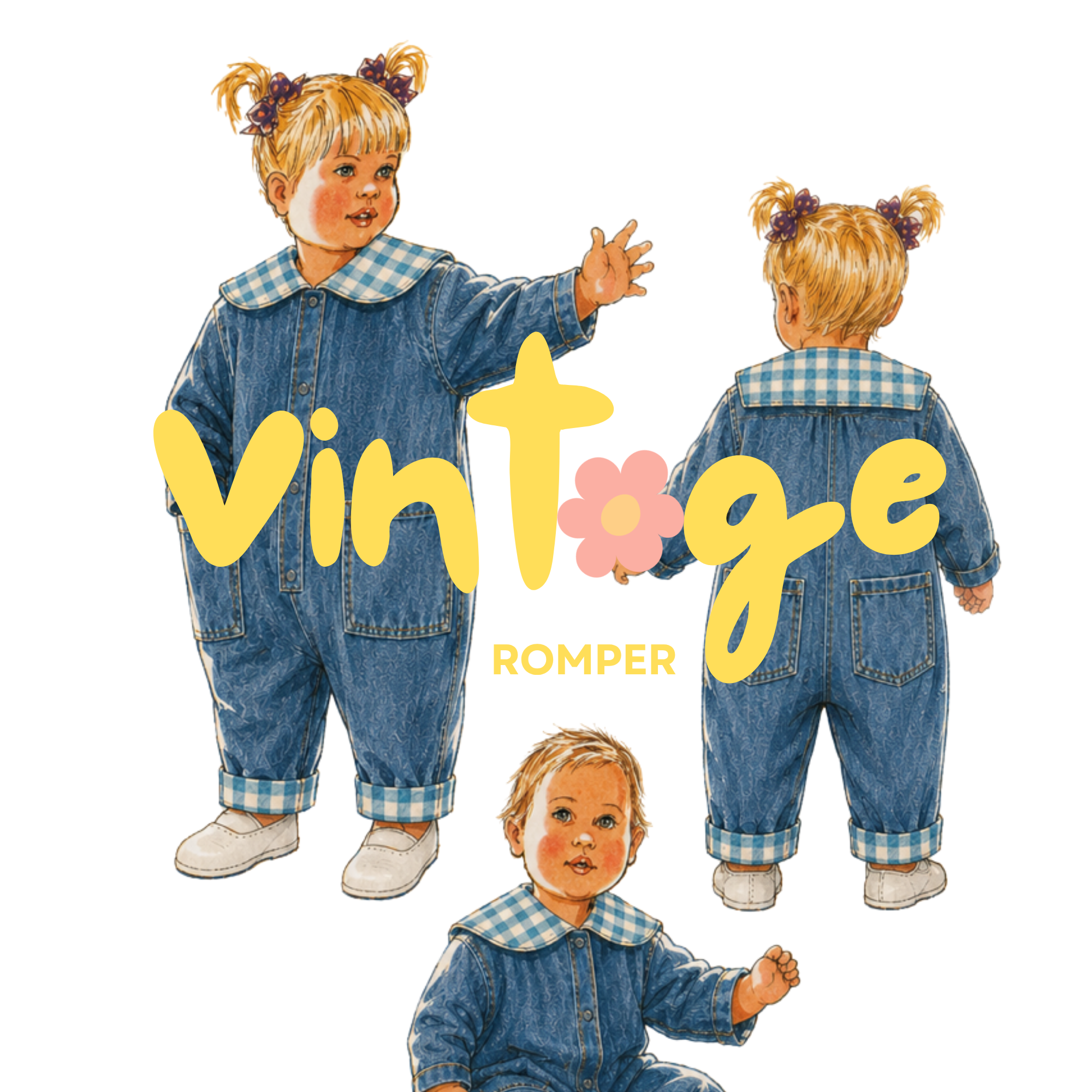 Vintage Toddler  Romper