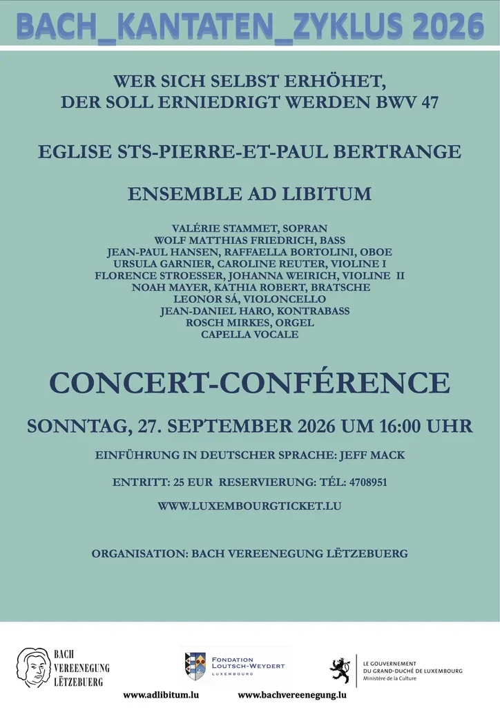 Cantate BWV 47 Wer sich selbst erhöhet, der soll erniedrigt werden 