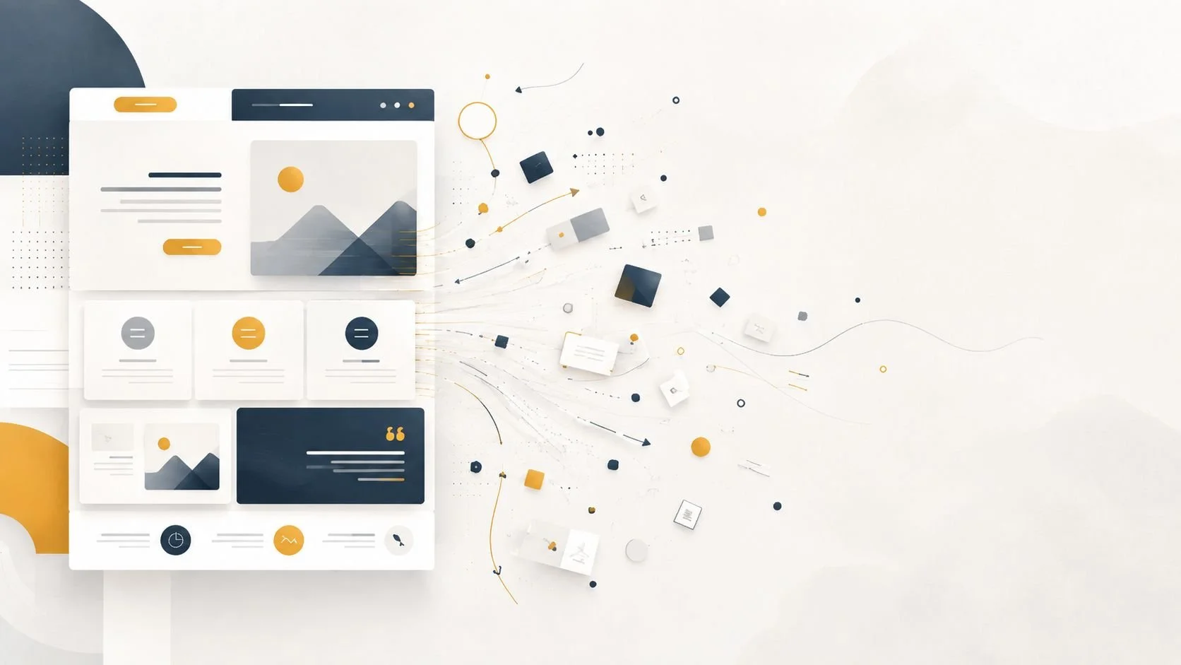 Abstracte digitale compositie met grafische elementen, afbeelding voor wepzz, marketing en communicatie specialist in zeeland