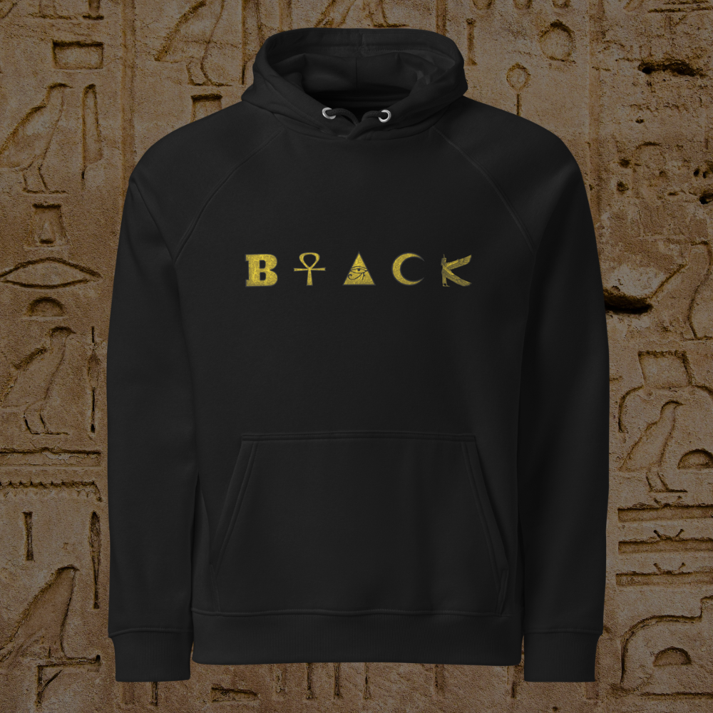 Ancient Royalty hoodie by Sacred Melanin Studio, combining comfortable everyday wear with the visual language of Kemetic Yoga and movement.
