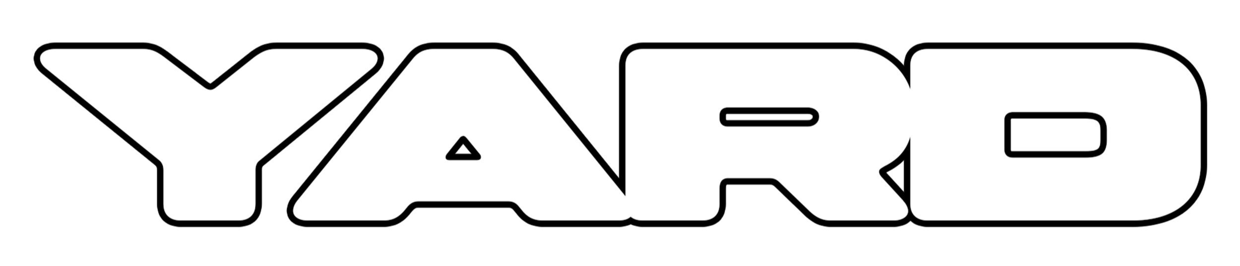 Black and white logo with the word "YARD" in bold capital letters.