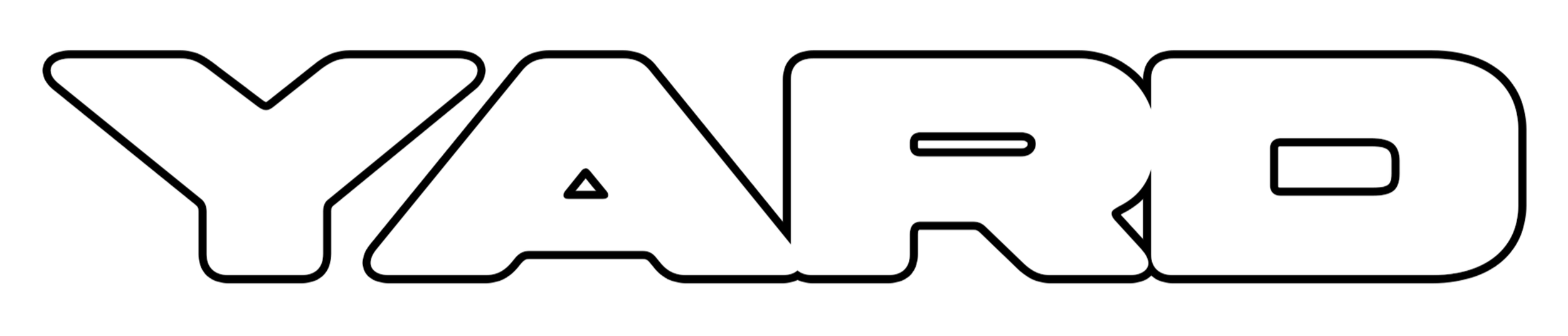 Bold white text spelling 'YARD' on a black background.