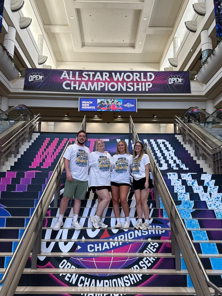 Notts Hotshots team and coaches representing the academy internationally
