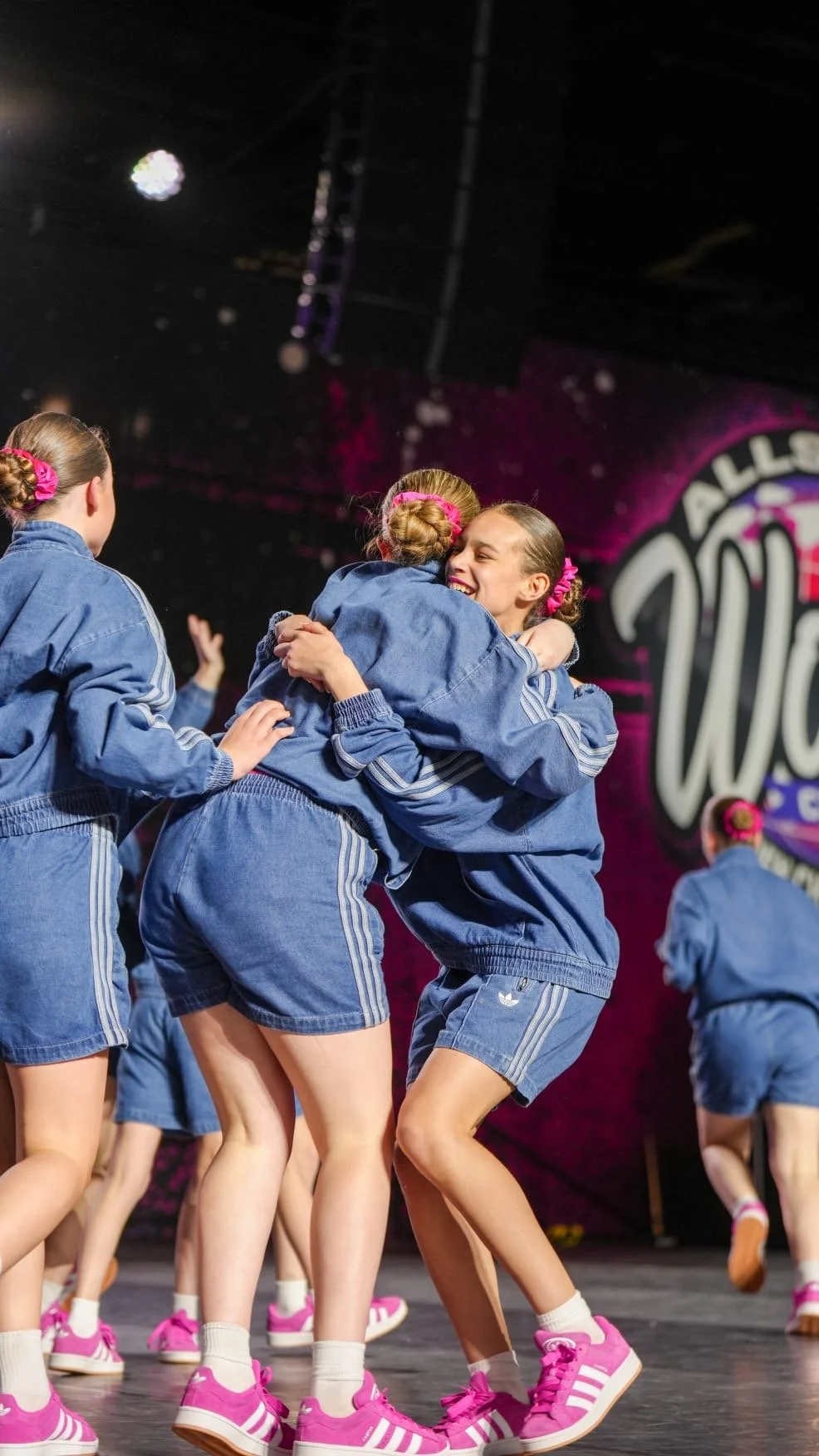 Notts Hotshots cheer and dance athletes celebrating competition success
