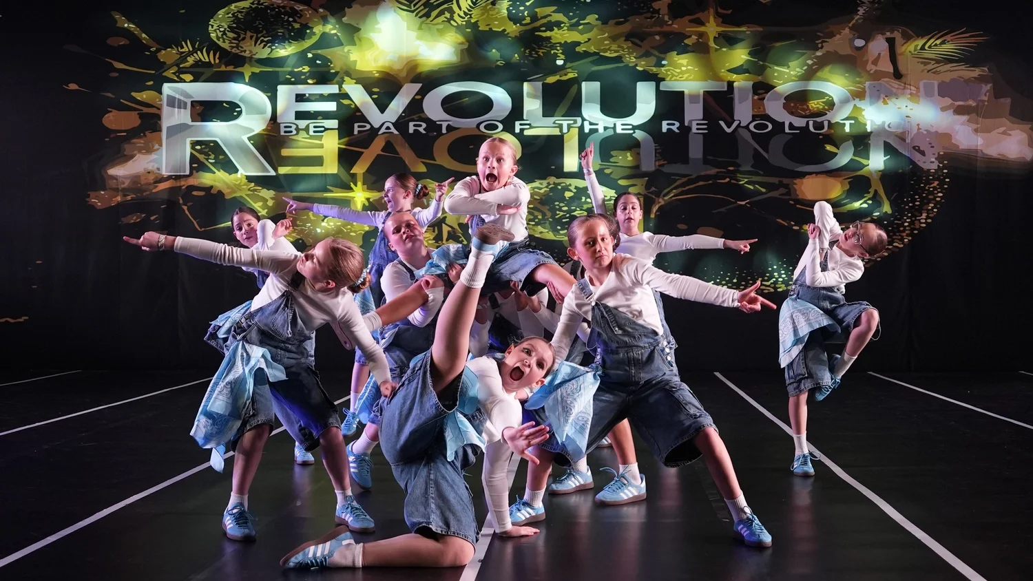 Young Notts Hotshots hip-hop dancers performing together