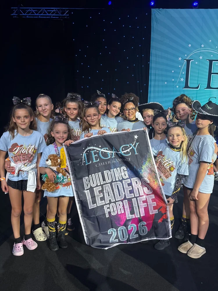Notts Hotshots athletes celebrating cheer and dance success