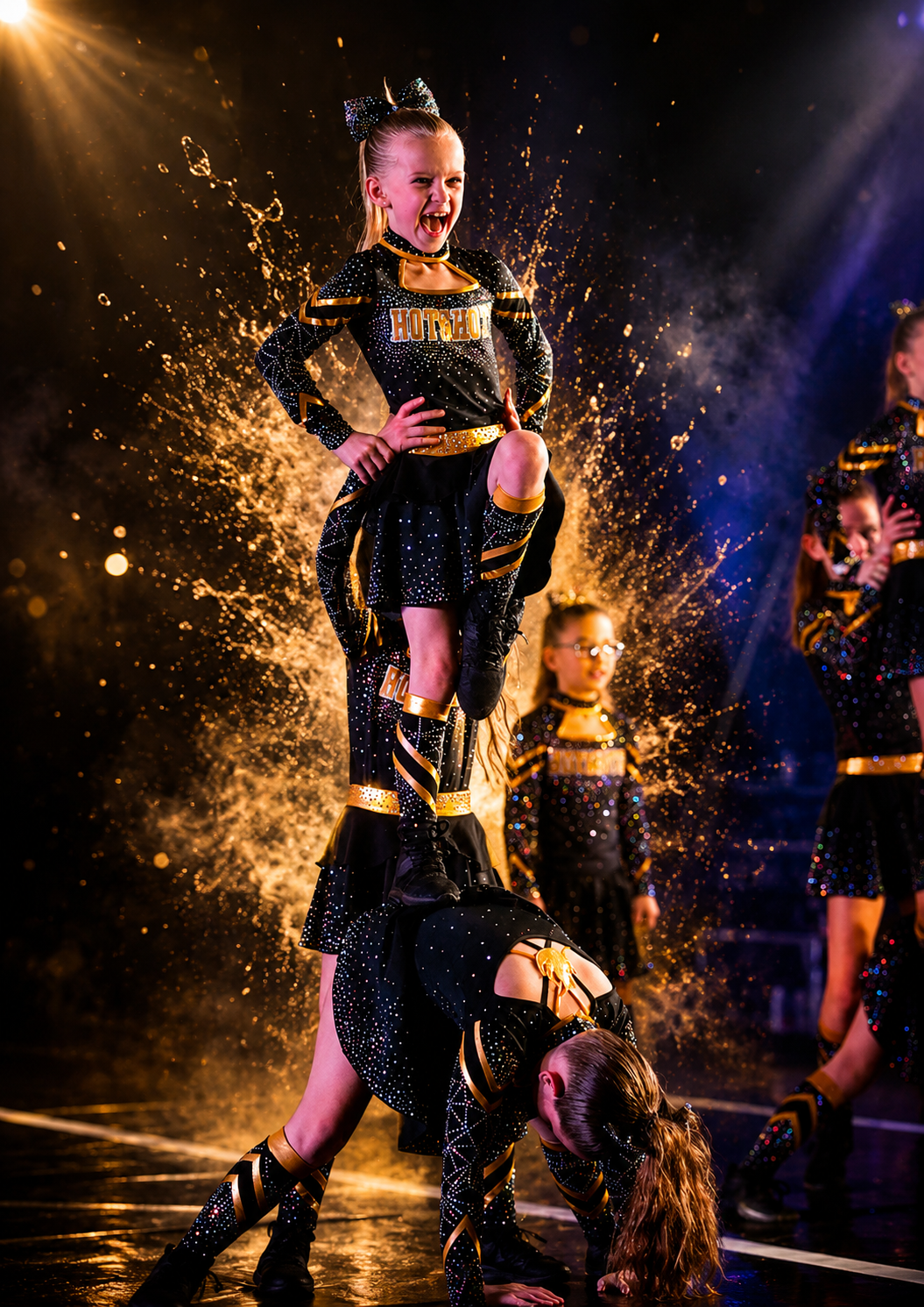 Notts Hotshots competitive cheerleading athlete