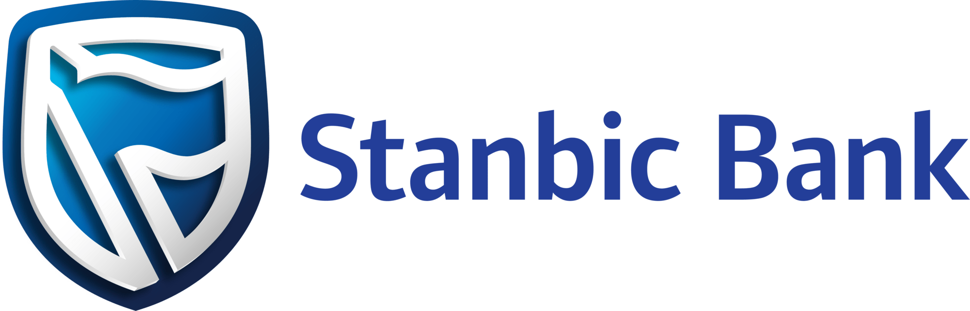 The Stahnic Bank logo featuring a shield with a stylized flag on a blue background and the company name in blue text.