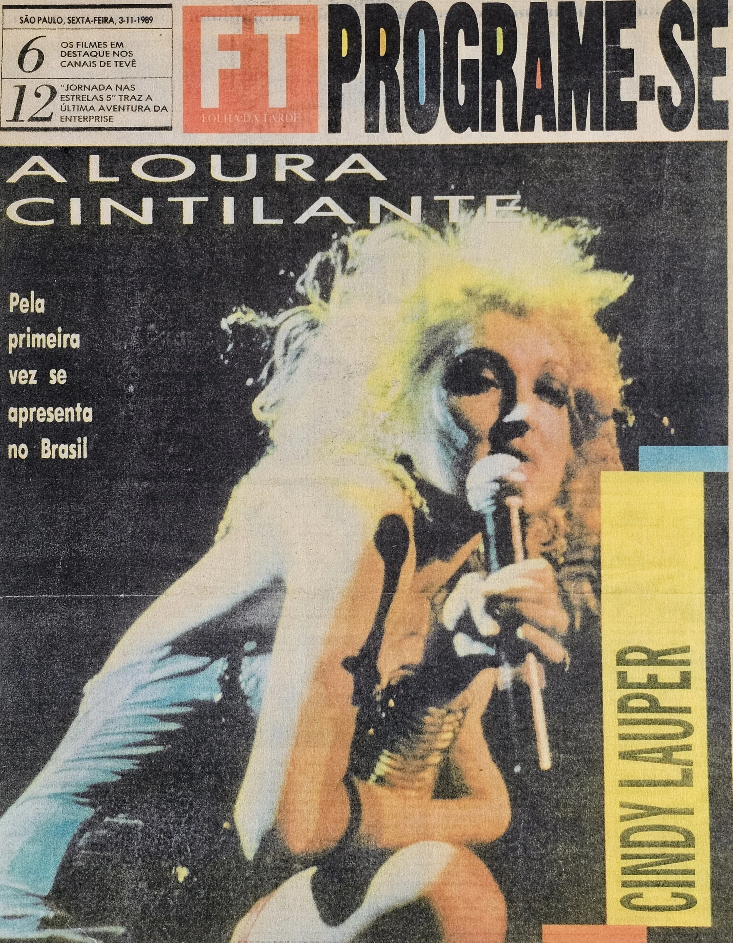  Afternoon Paper  
November 3, 1989 
Brazil 
"Shimmering Blond: Her First Concert in Brazil"
