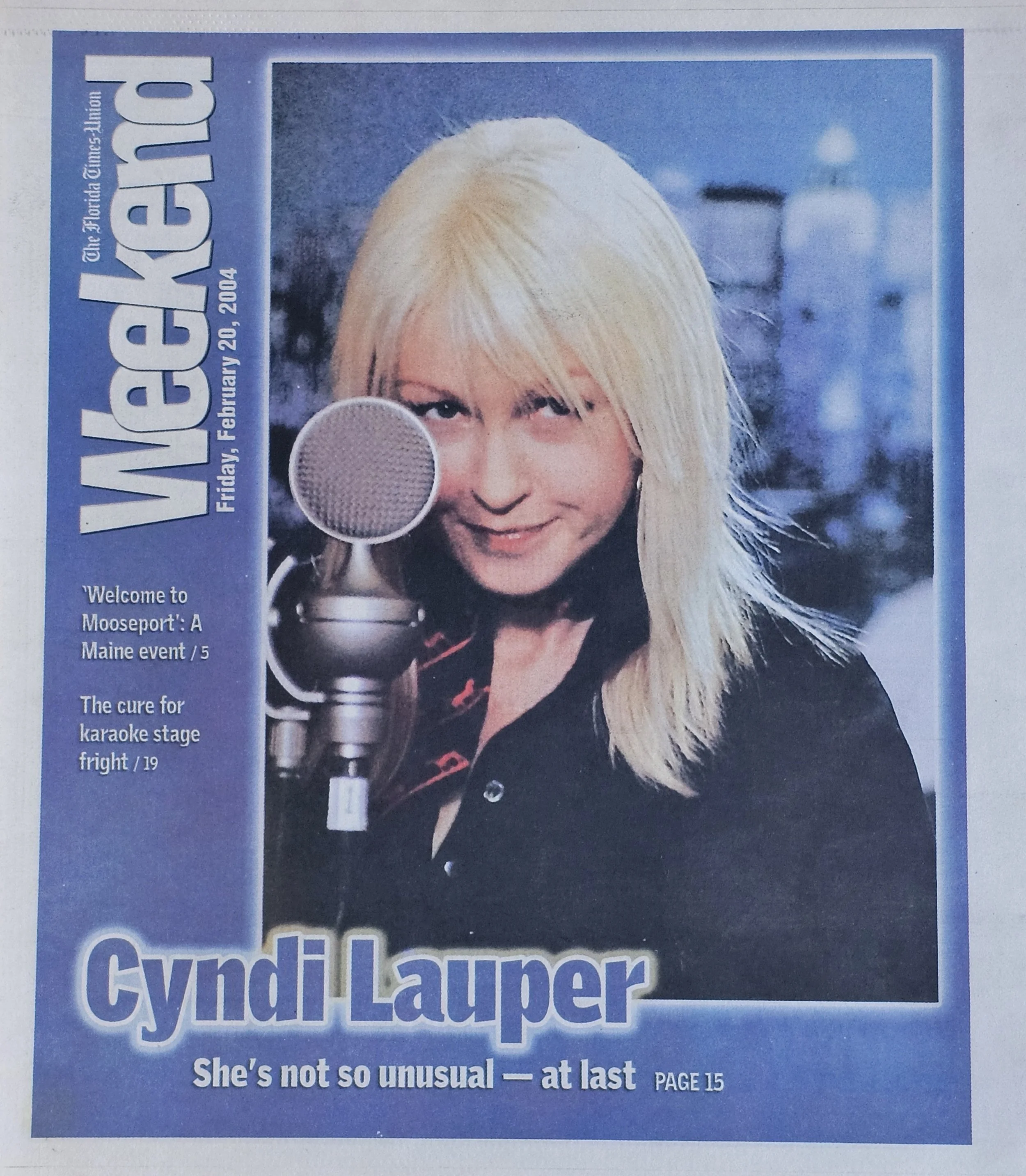  The Florida Times - Union Weekend  
February 20, 2004 
Florida