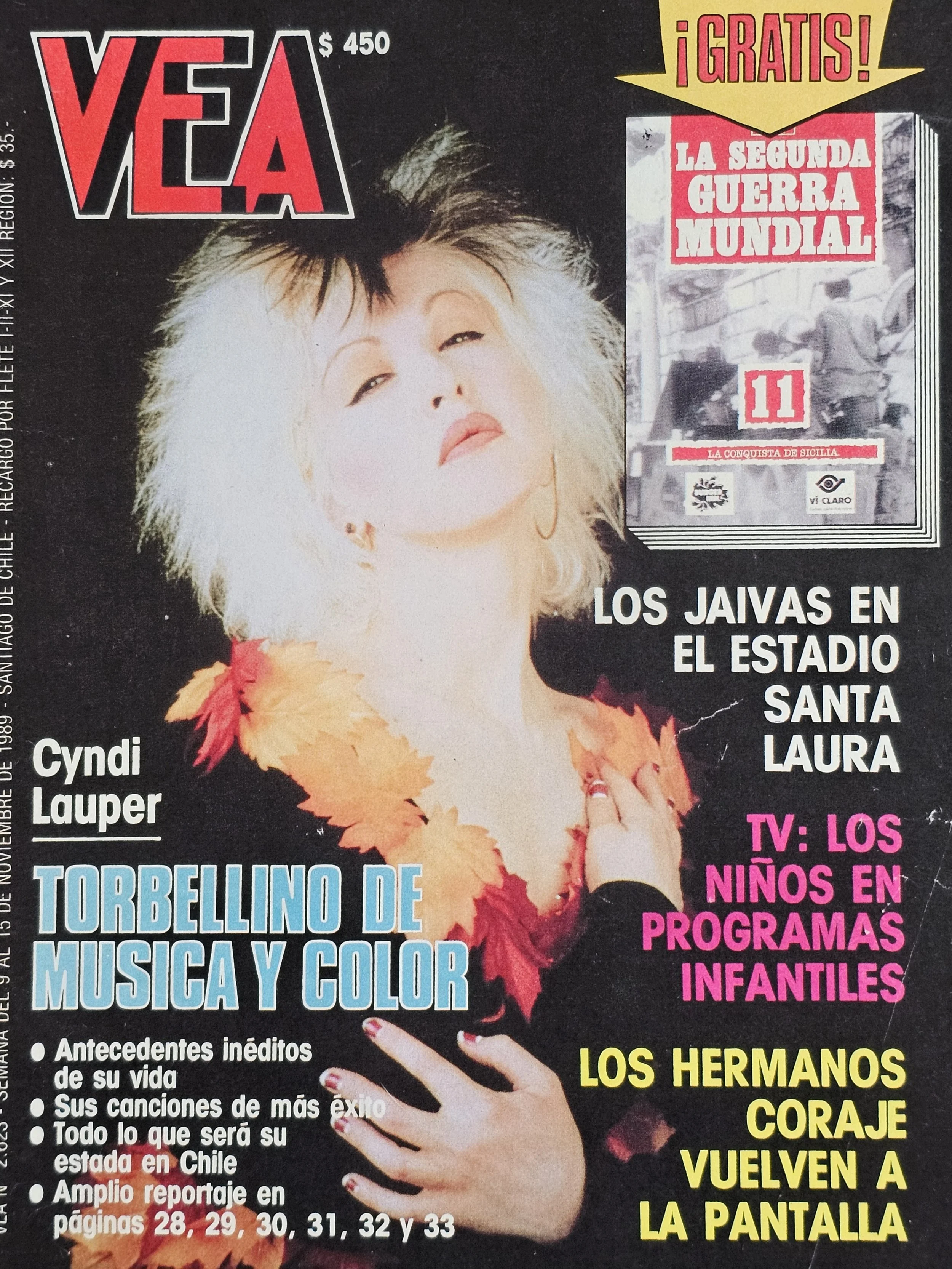  SEE  
November 15, 1989 
Chile 
"Cyndi Lauper: A Whirlwind of Music & Color"