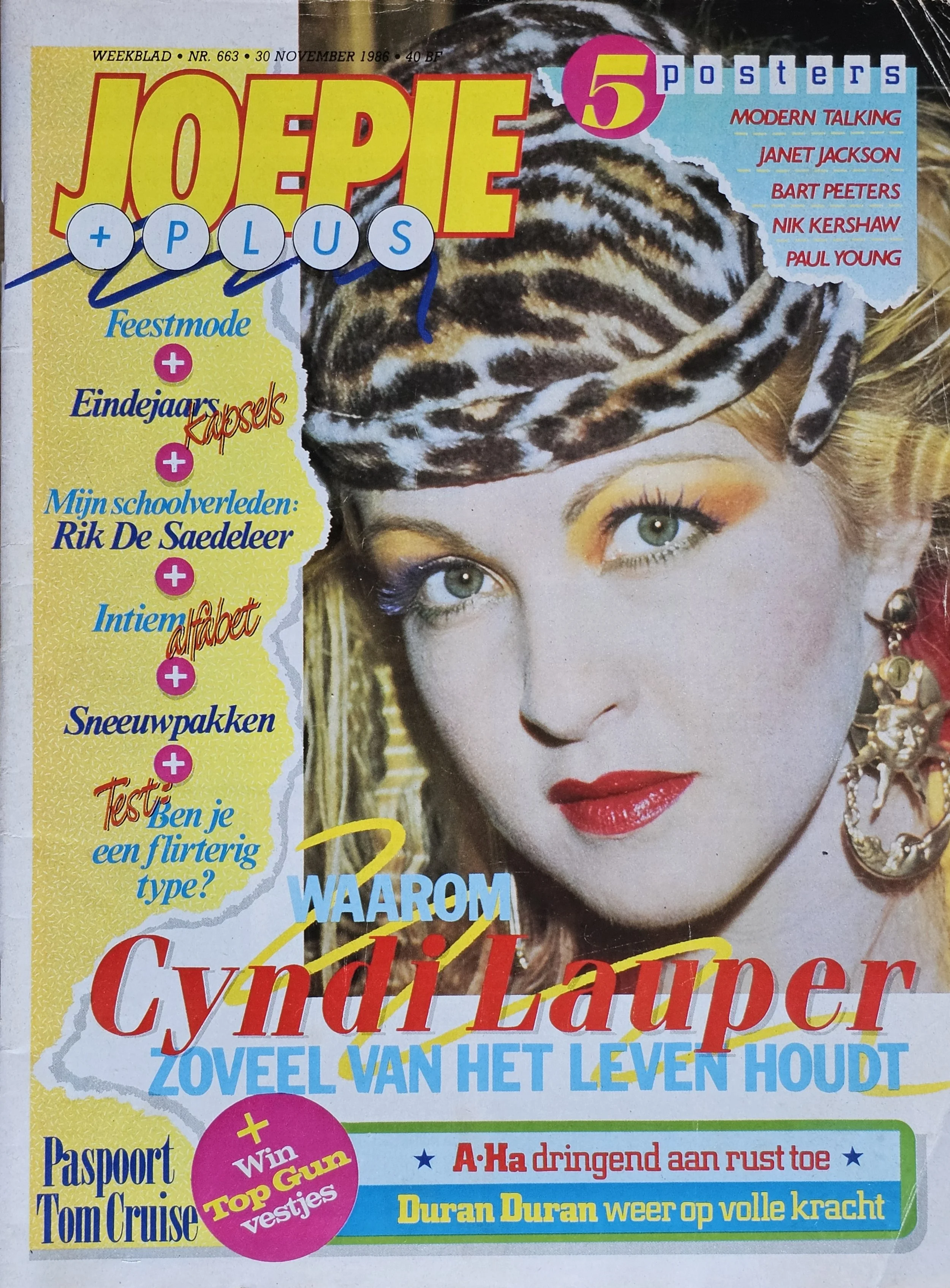  Yippie +Plus  
November 30, 1986 
Belgium 
"Why Cyndi Lauper loves life so much"