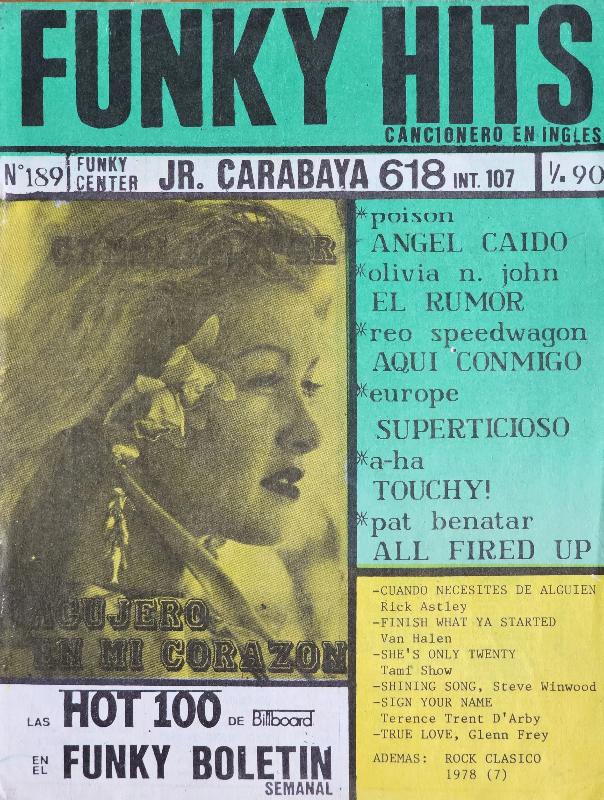  Funky Hits  
1988 
Peru 
"Hole in My Heart All the Way to China"
