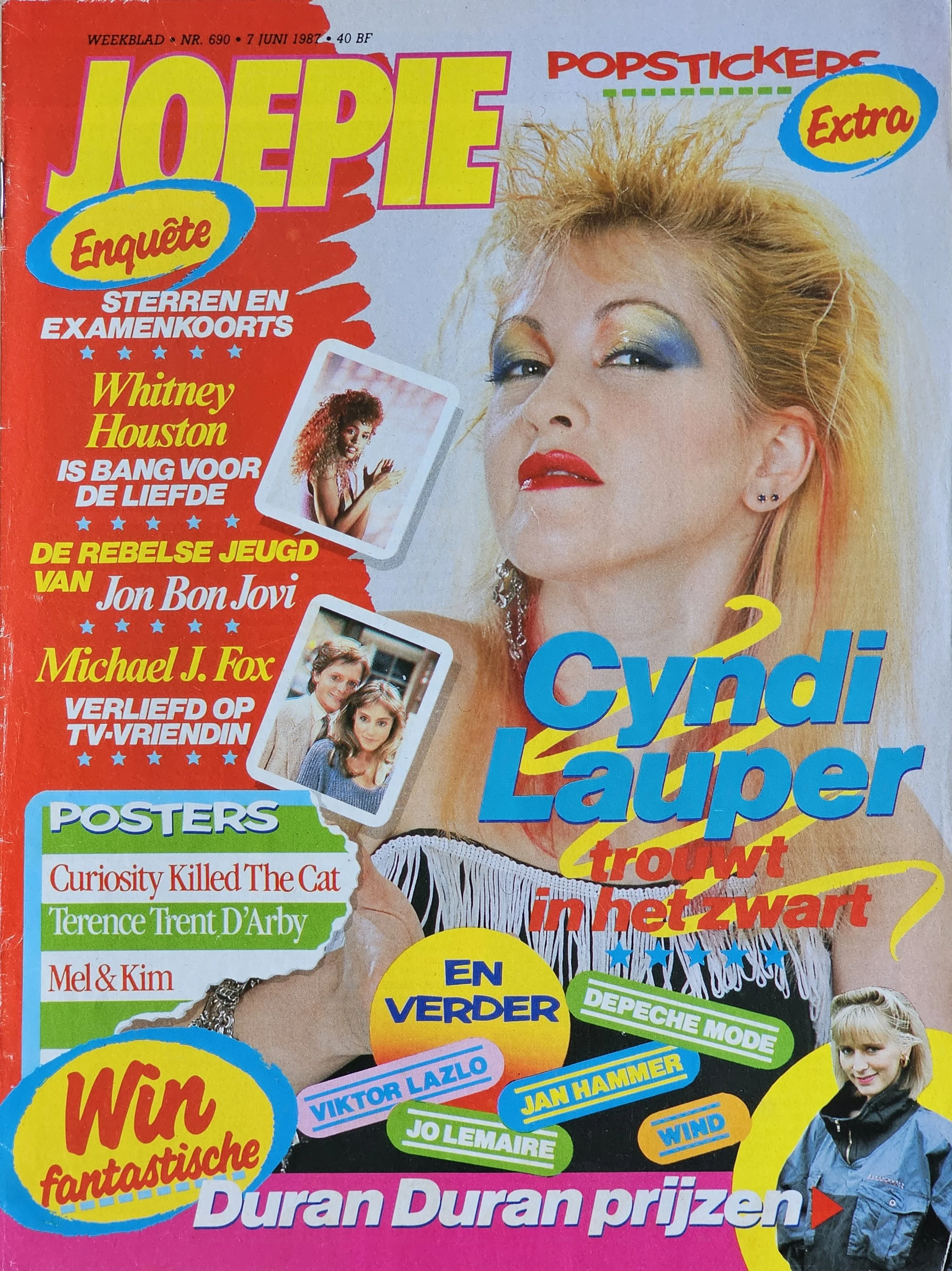  Yippie  
June 7, 1987 
Belgium 
"Cyndi Lauper gets married in black"