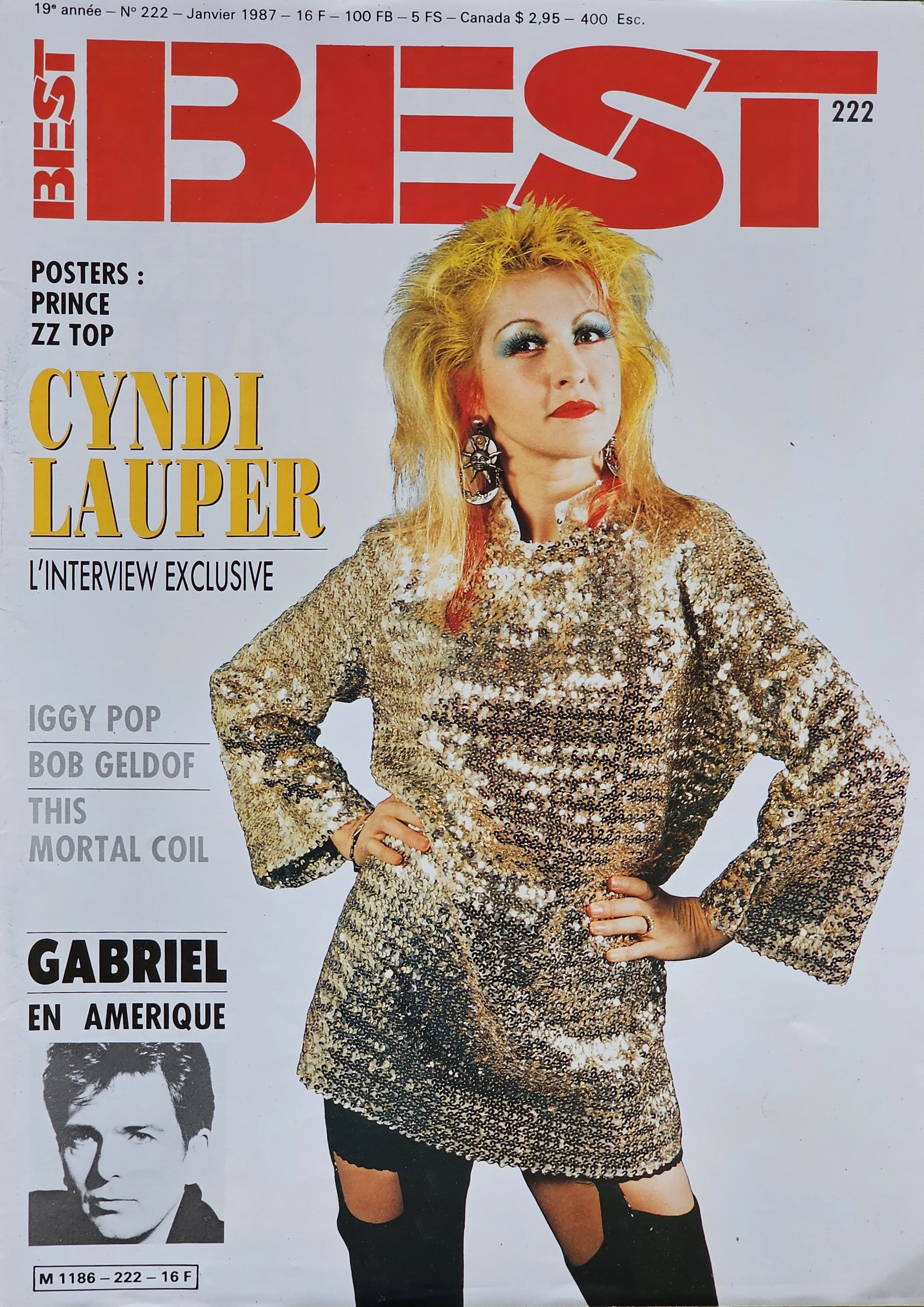  BEST  
January 1987 
France 
"An exclusive interview with Cyndi Lauper"