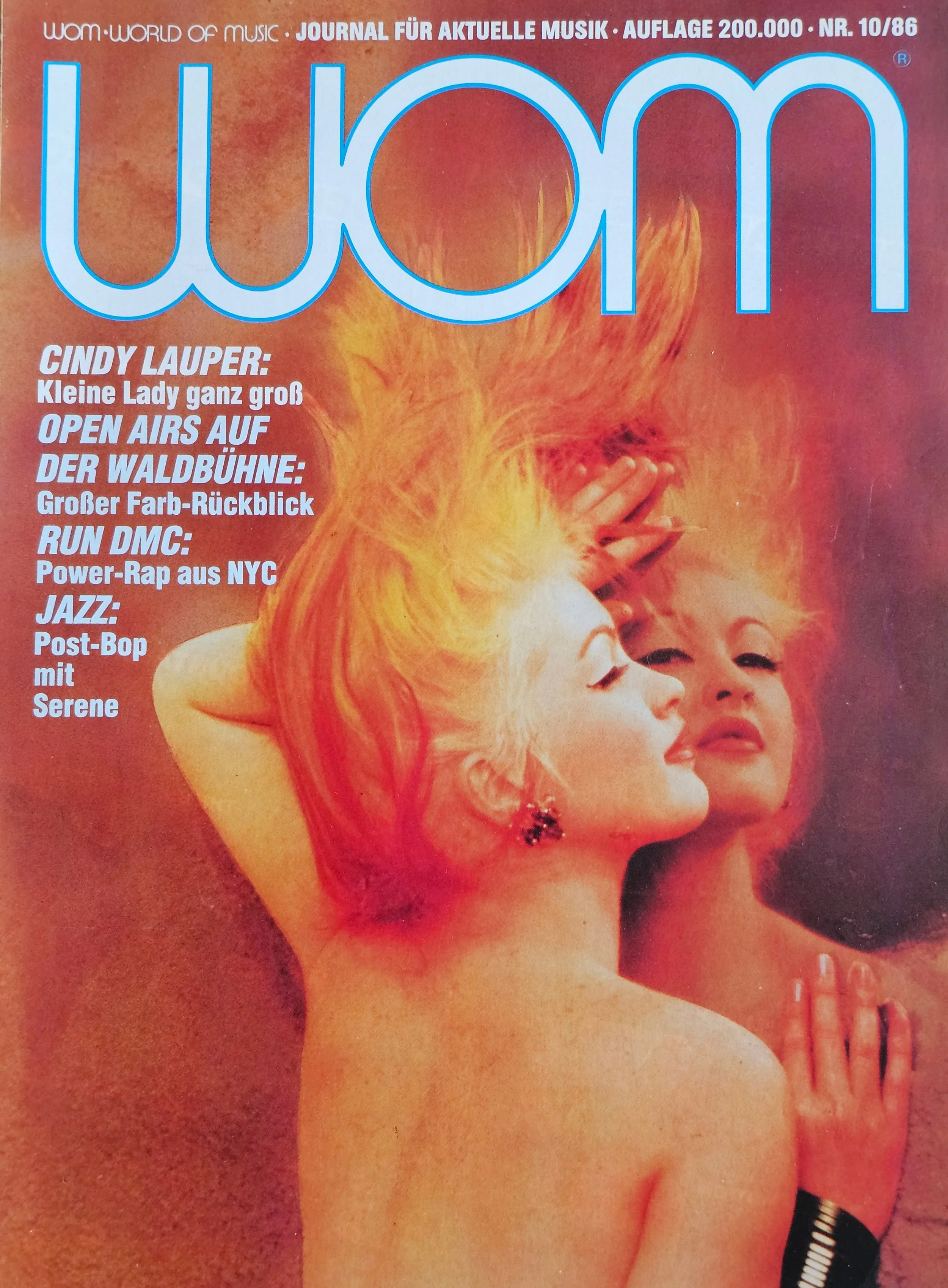  World of Music  
October 1986 
Germany 
"Cyndi Lauper - The little lady gets big!"