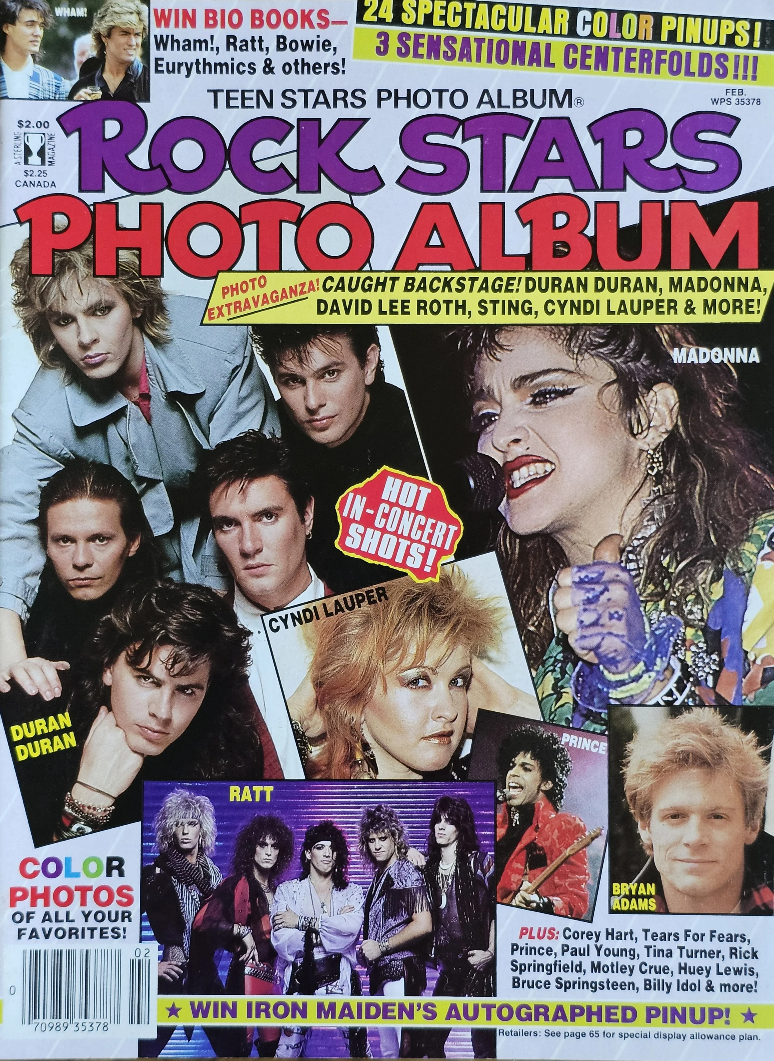  Rock Stars Photo Album  
February 1986 
America