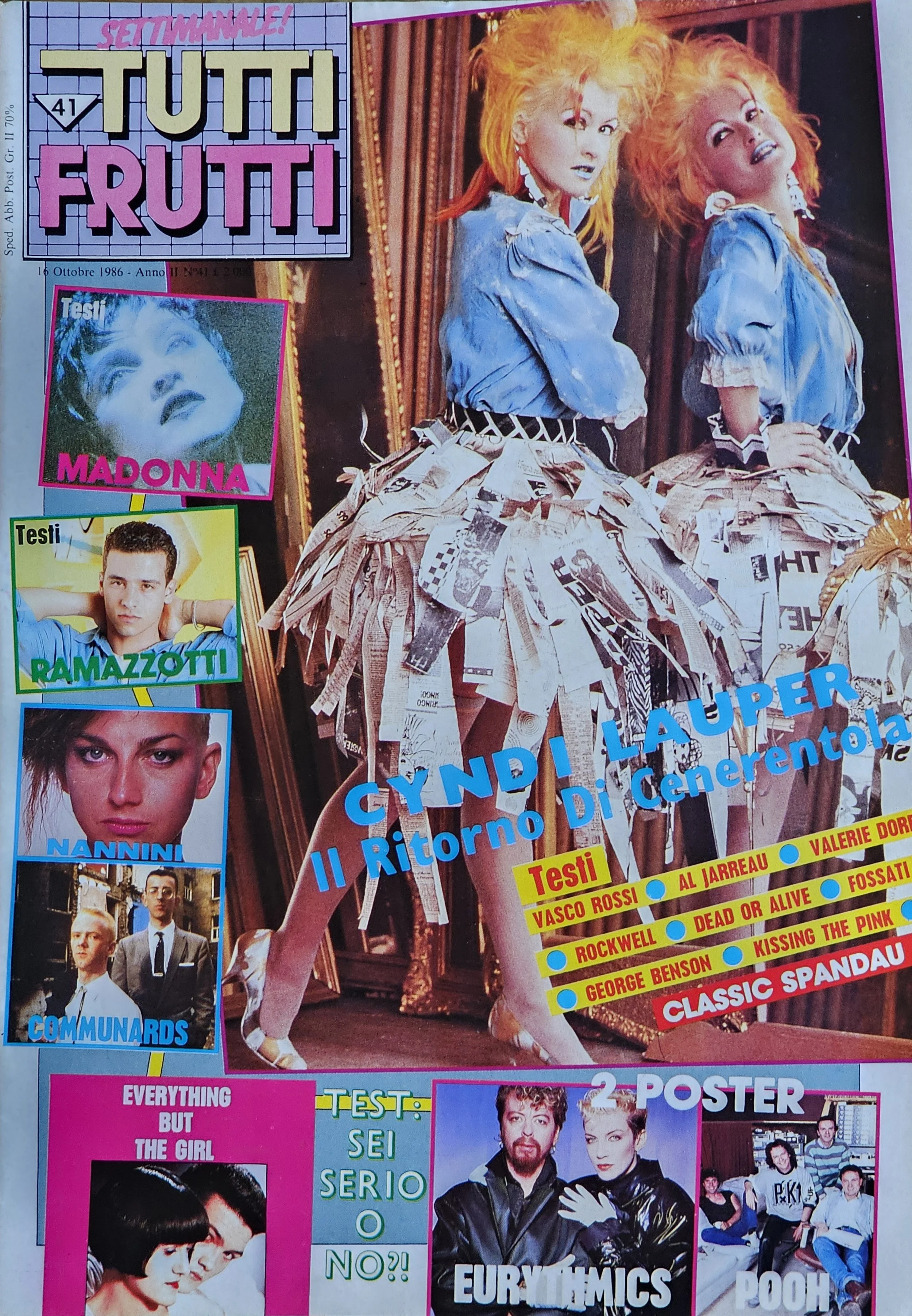  Tutti Frutti  
October 16, 1986 
Italy 
"The return of Cyndirella"