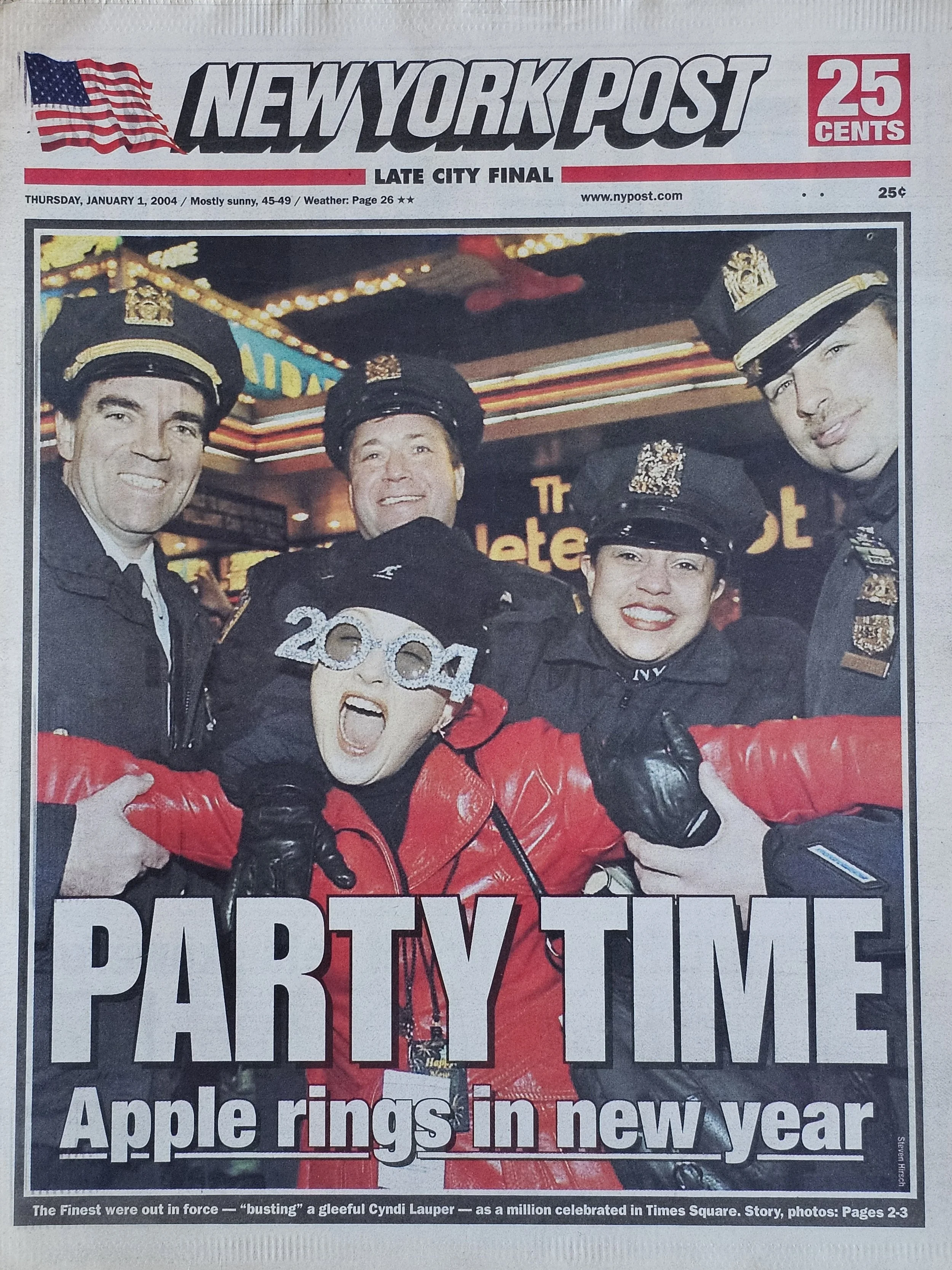  NEW YORK POST  
January 1, 2004 
New York City