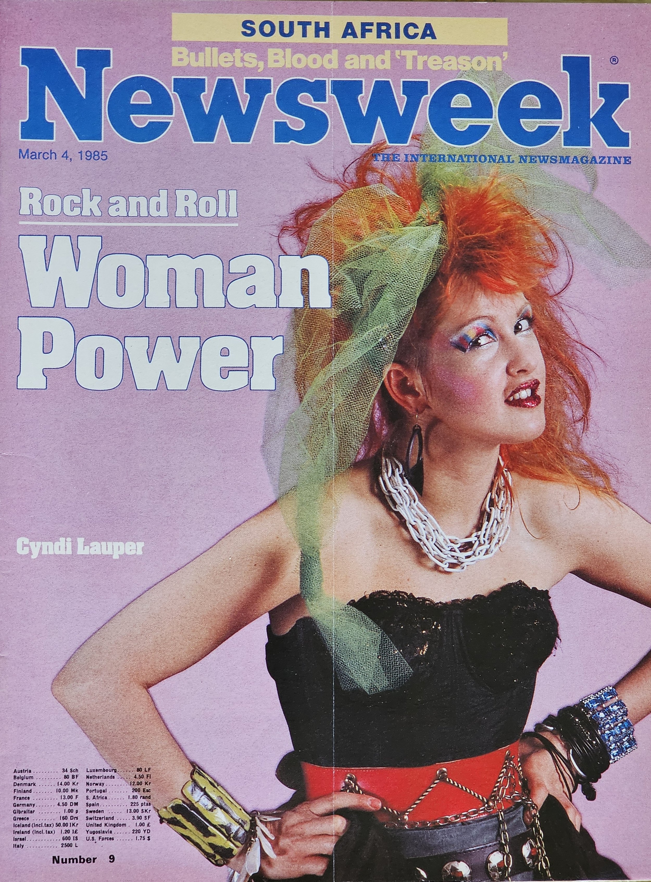  Newsweek (International)  
March 4, 1985 
Austria, Finland, Iceland, UK, plus 19 others