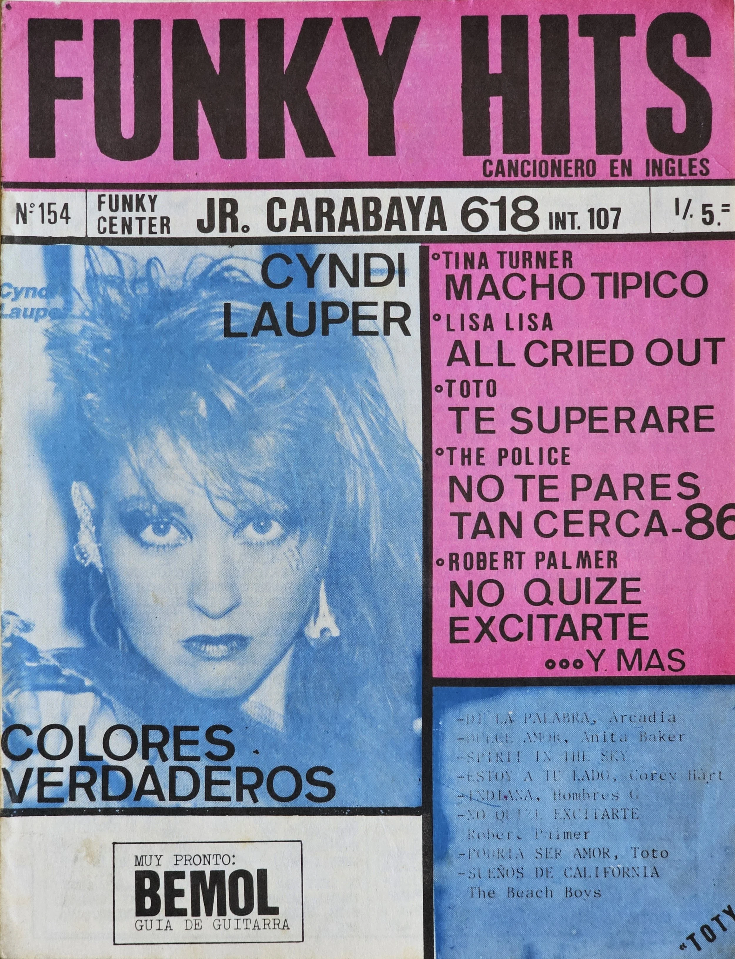  Funky Hits  
November 1986 
Peru 
"True Colors"