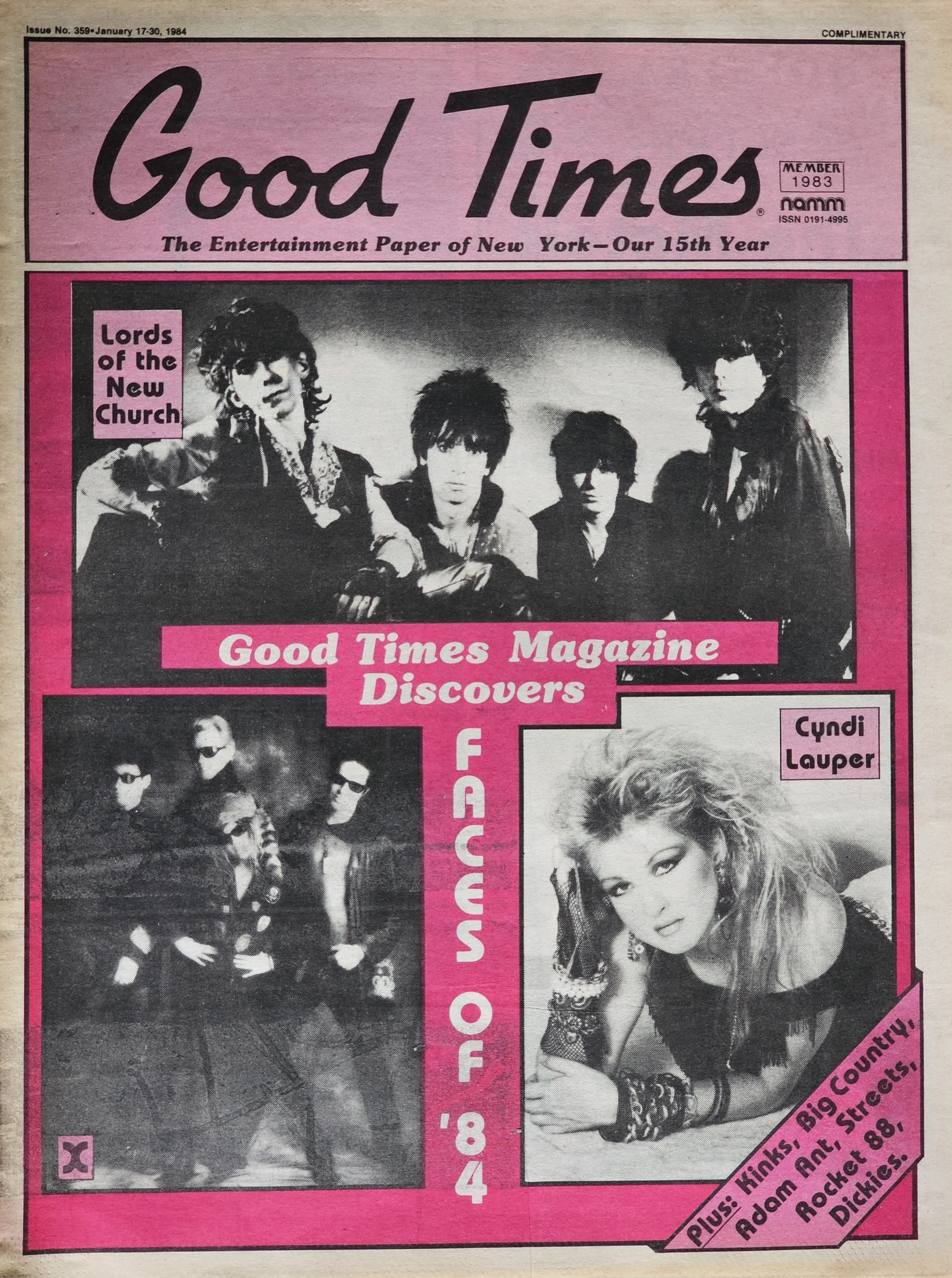  Good Times  
January 17, 1984 
New York City