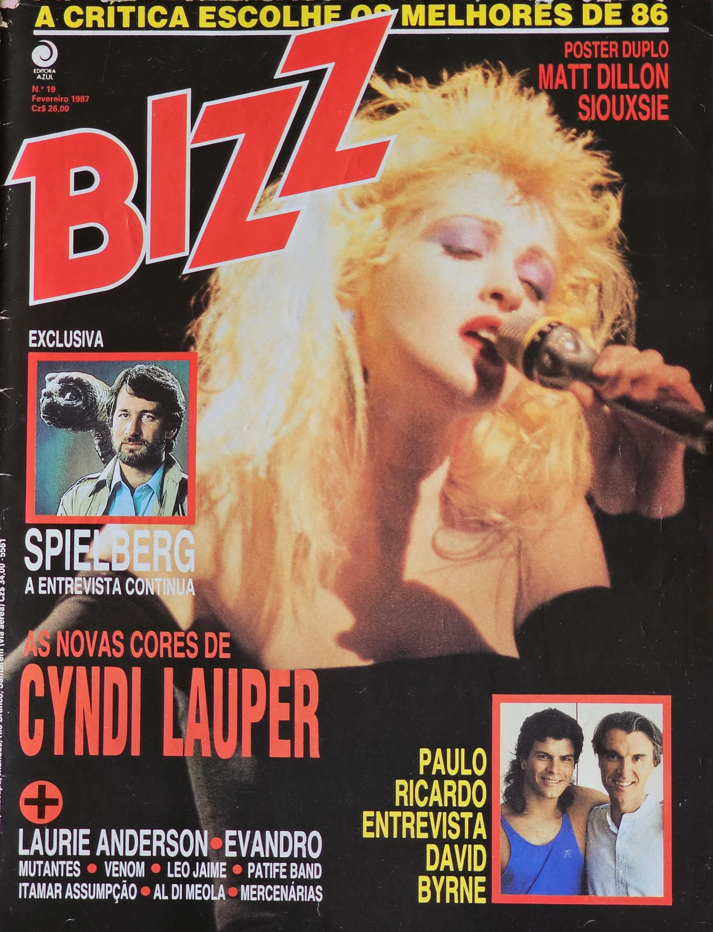 BIZZ  
February 1987 
Brazil 
"The True Colors of Cyndi Lauper"
