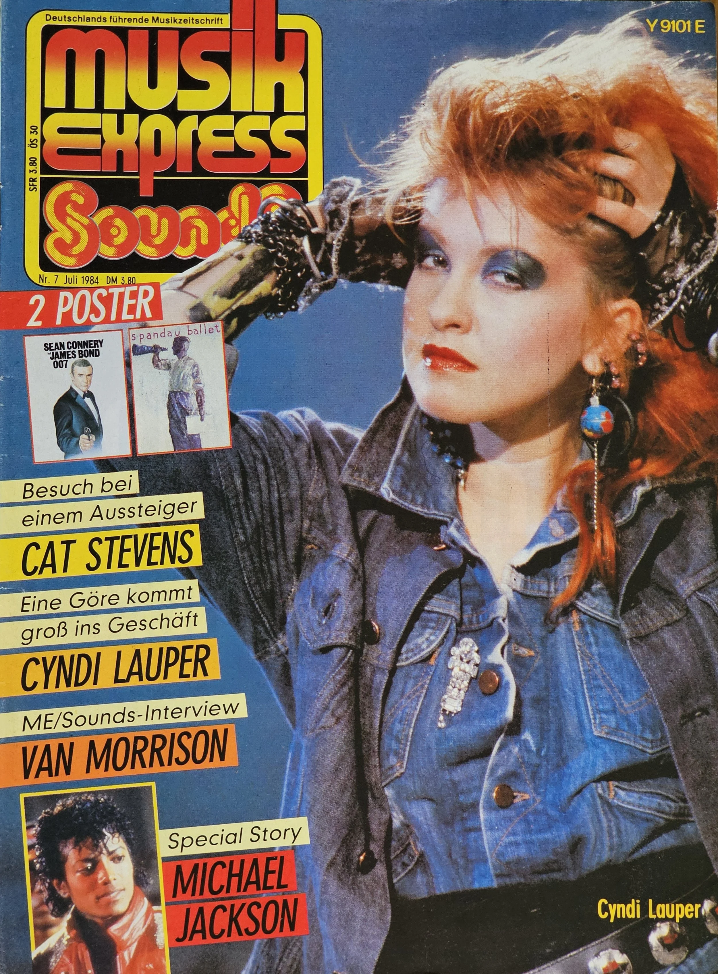  Musik Express Sounds  
July 1984 
Germany 
"A cheeky girl is becoming famous."
