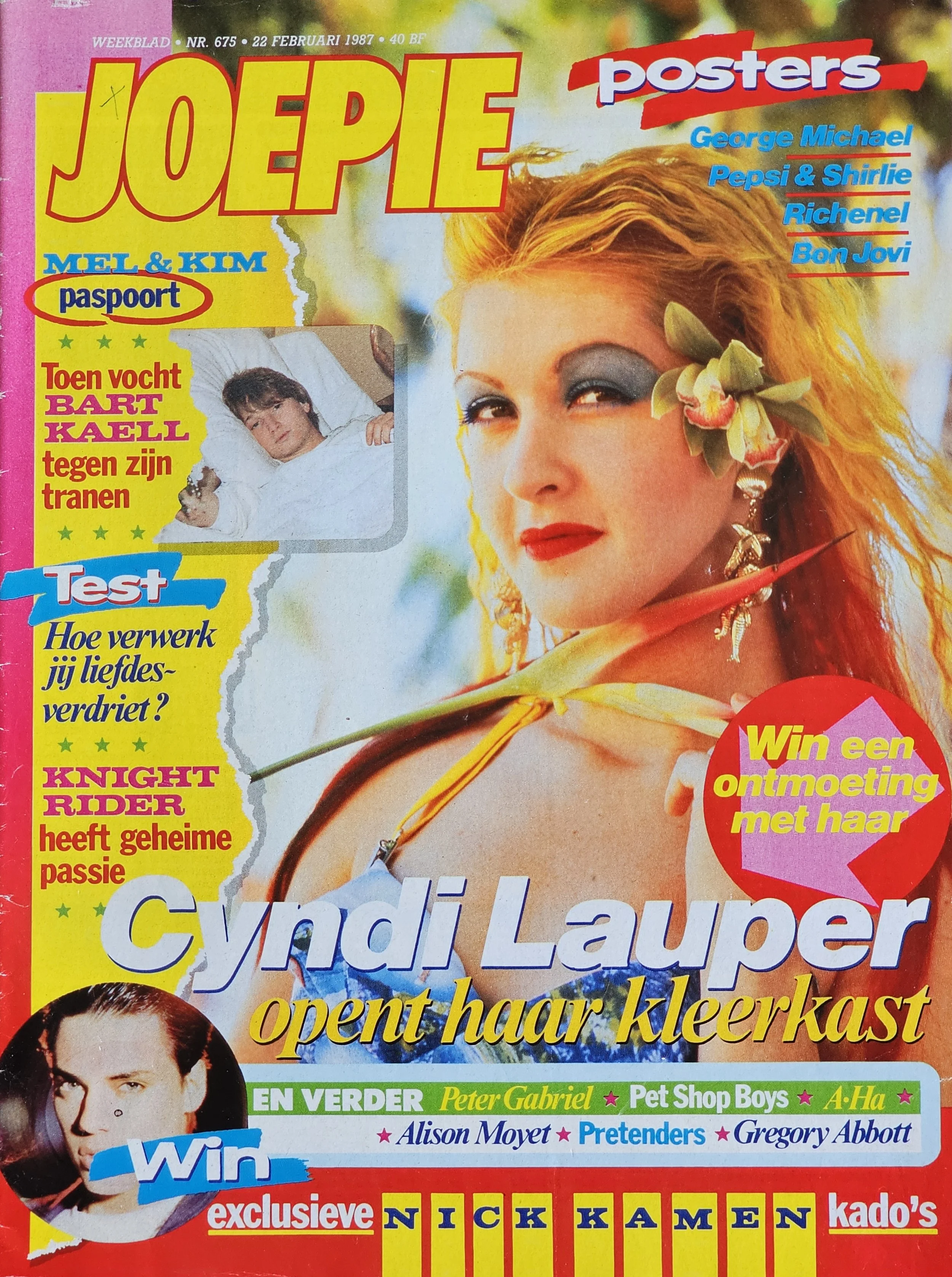  Yippie  
February 22, 1987 
Belgium 
"Cyndi Lauper opens her wardrobe" 
"Win a chance to meet her"