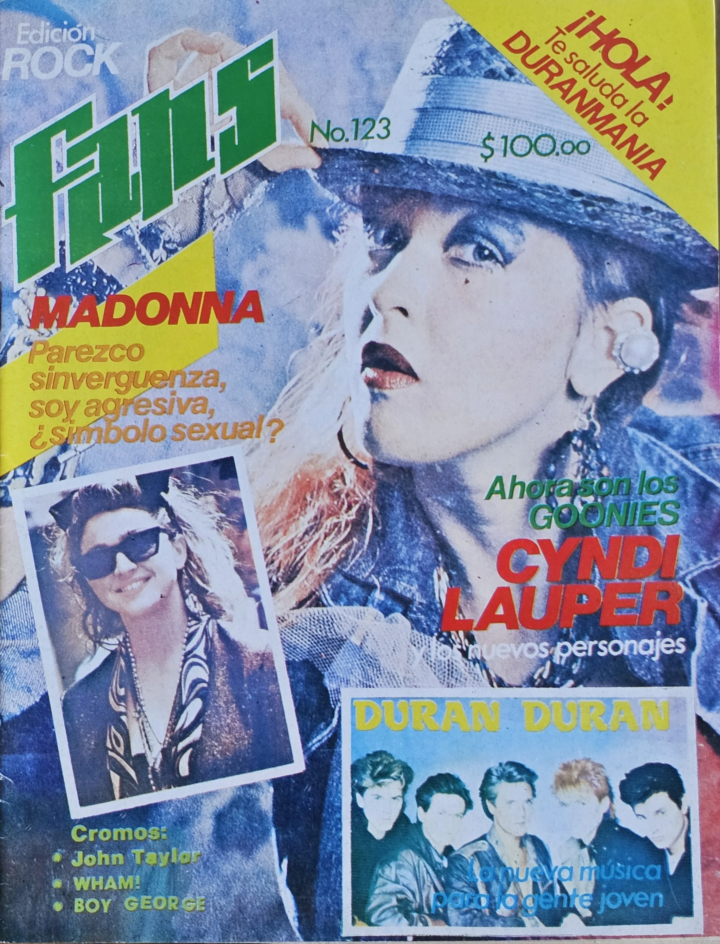  Fans  
September 1985 
Mexico 
"Now Cyndi Lauper and the crazy new characters of the Goonies"