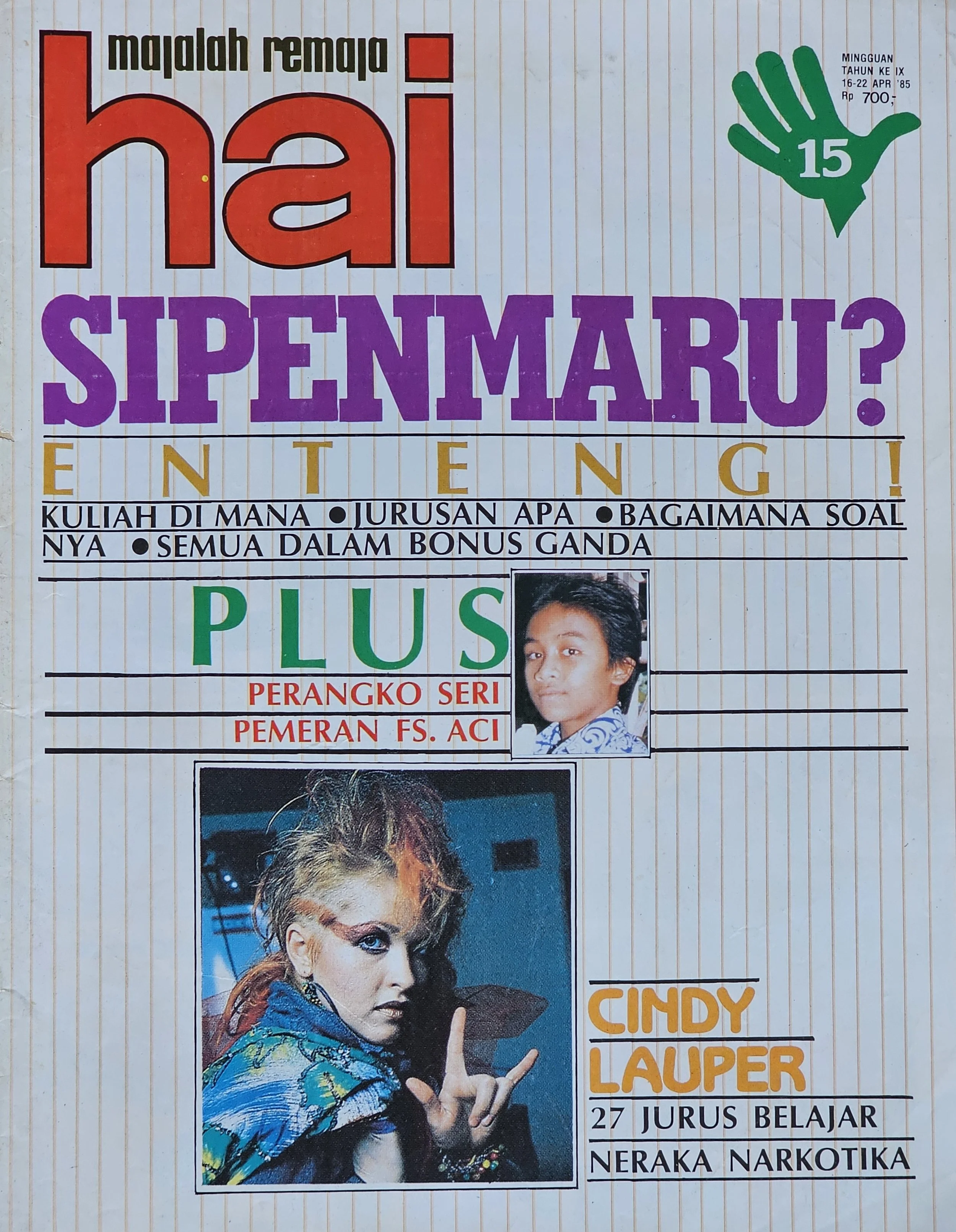  Hi  
April 1985 
Indonesia