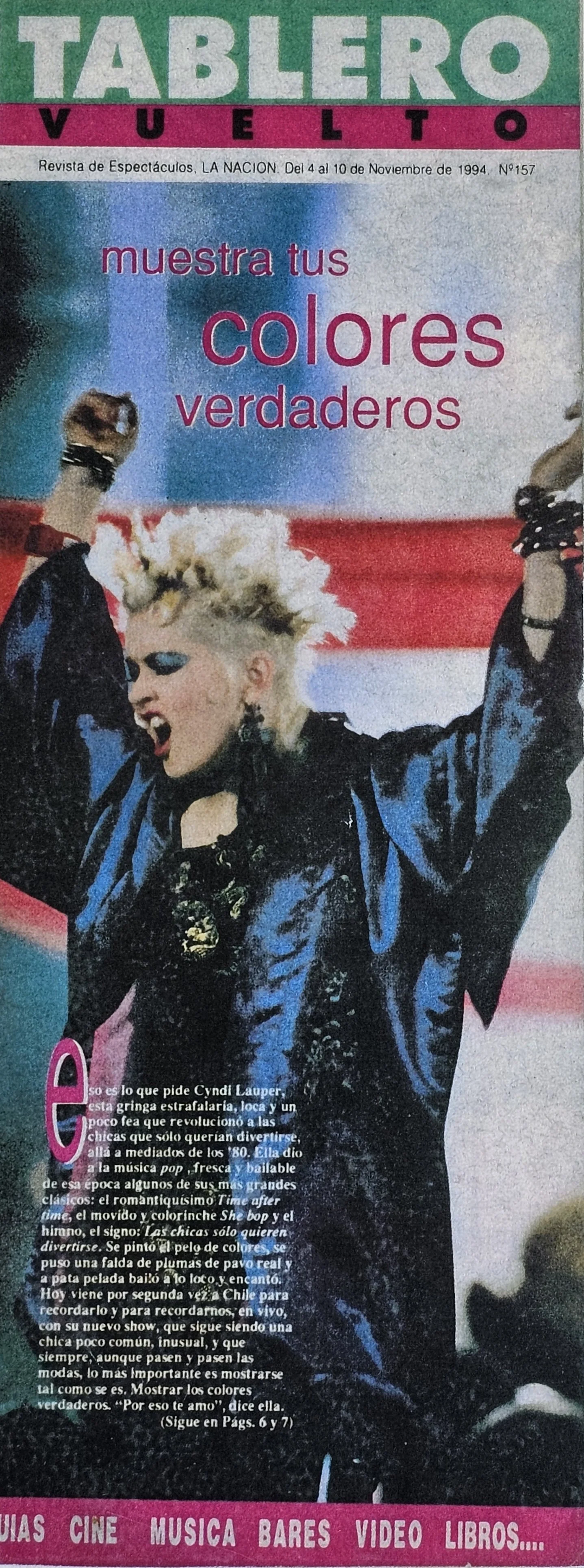  Turned Board  
November 4, 1994 
Chile 
"Show your true colors"
