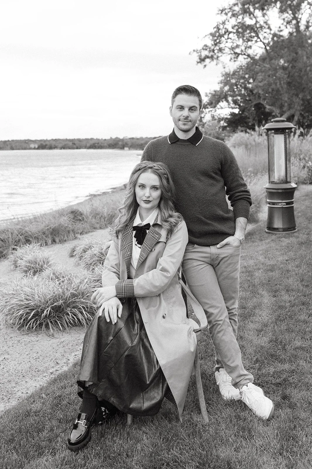 Black and white image of Elda Co-Founders Alison and Michael