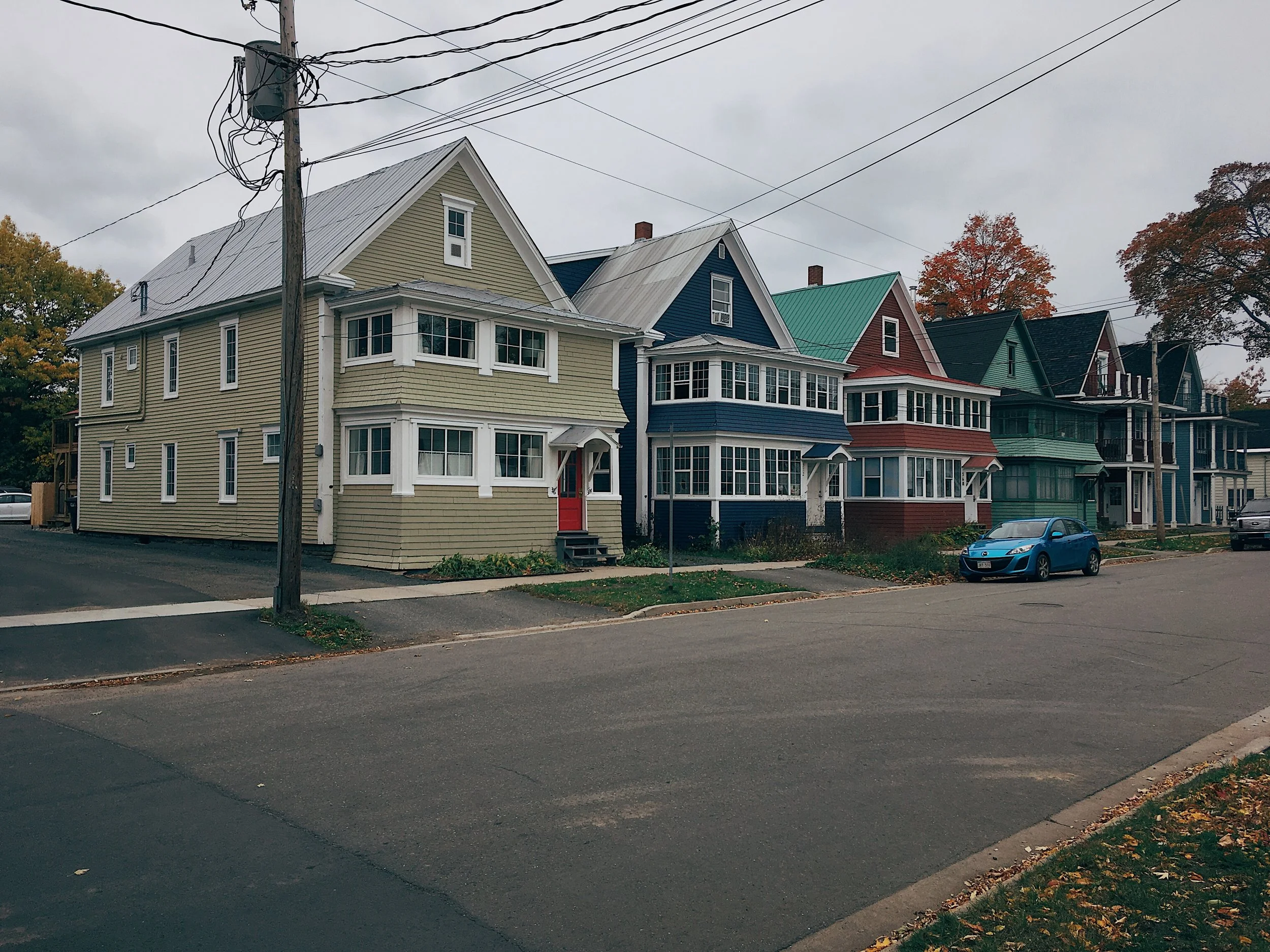 Neighbourhood Houses in the Rabbit Town area of Fredericton, New Brunswick.