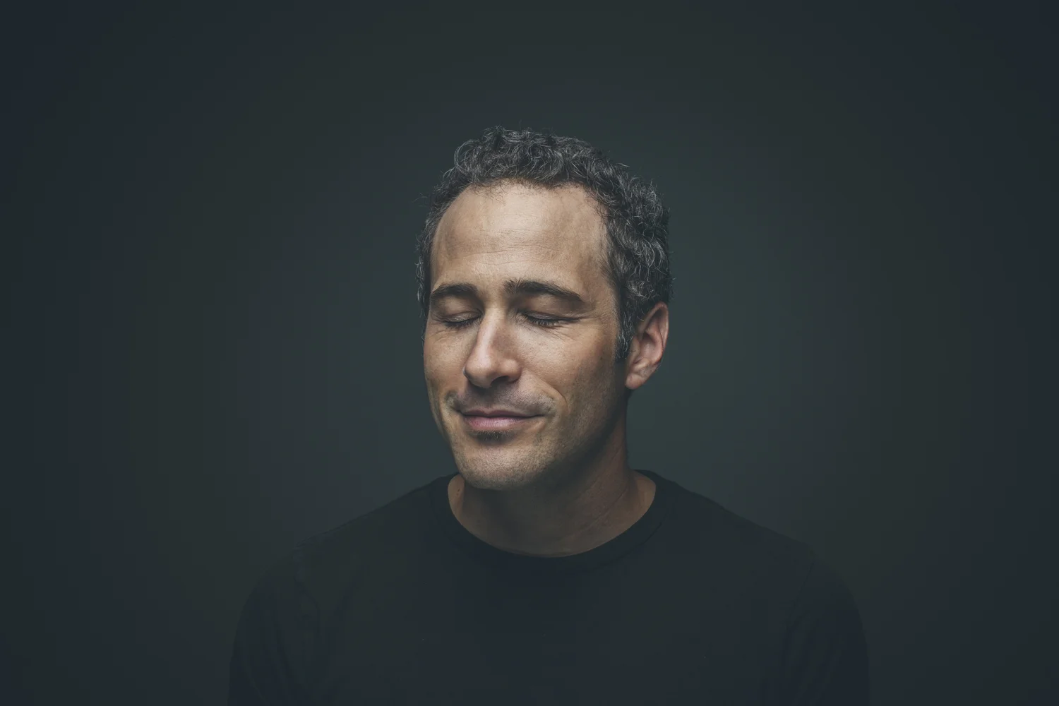 Studio portrait of singer Joshua Davis.