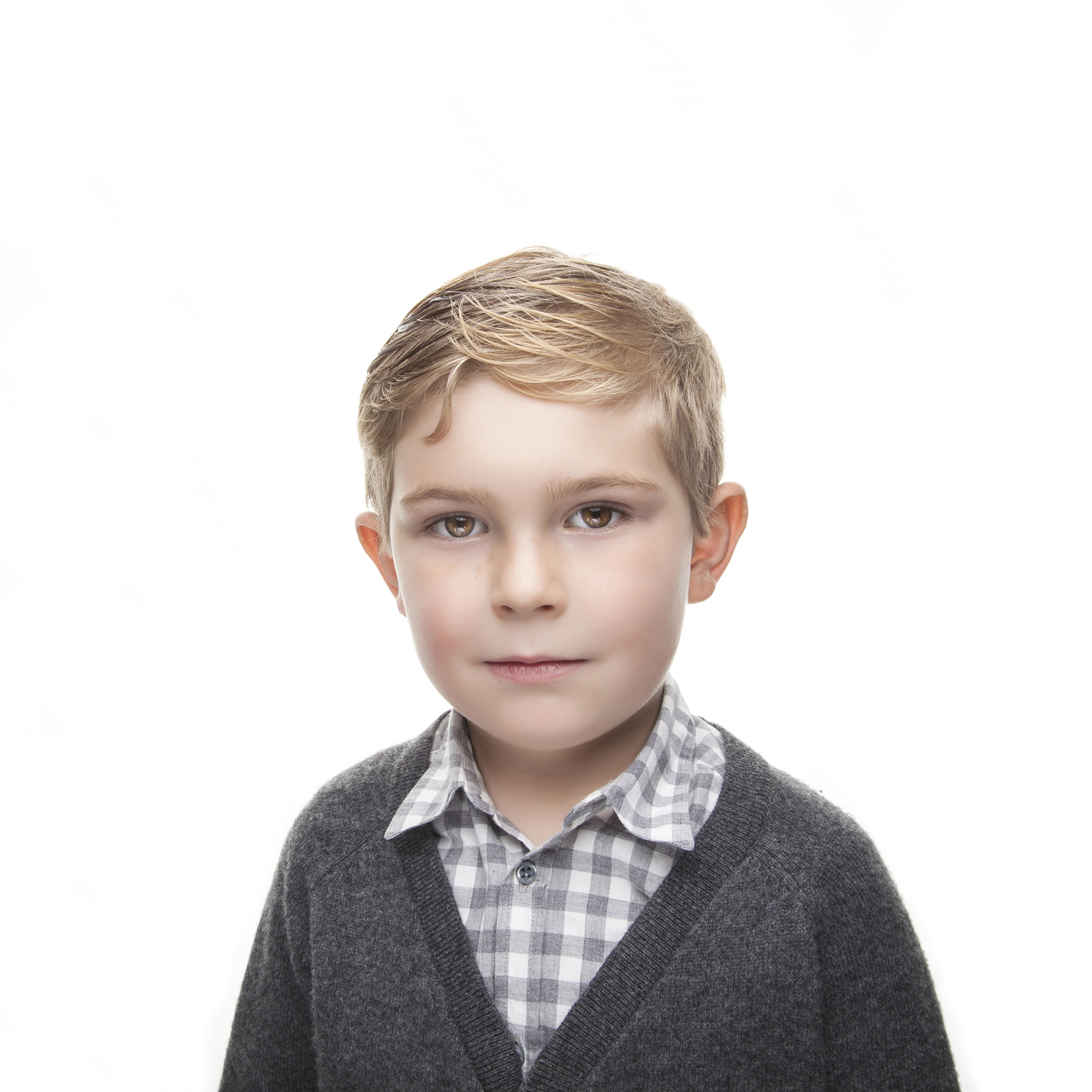 Studio portrait of young boy.