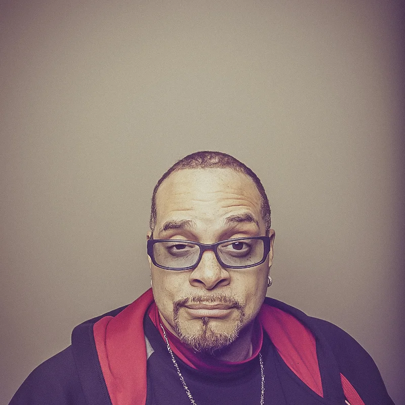 Editorial portrait of comedian Sinbad.