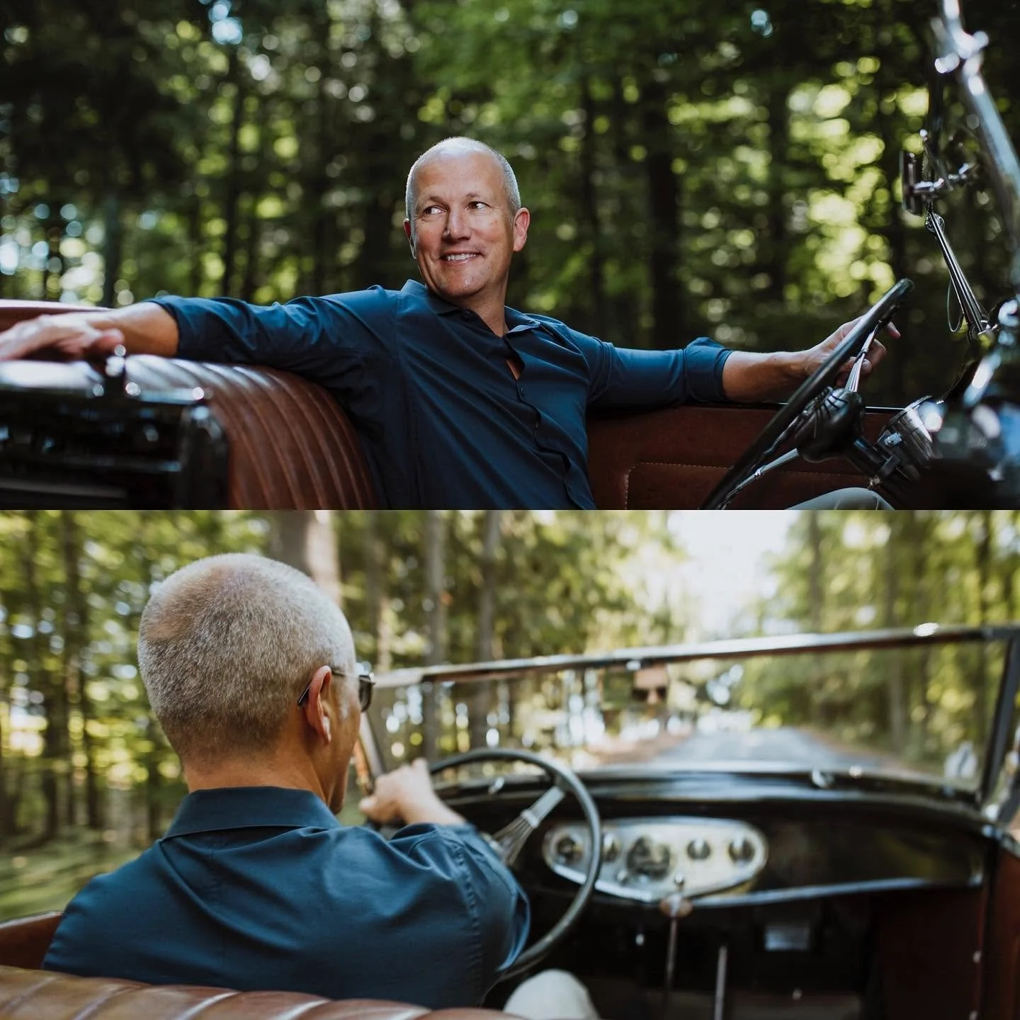 Driving portrait of CEO McKeel Hagerty.