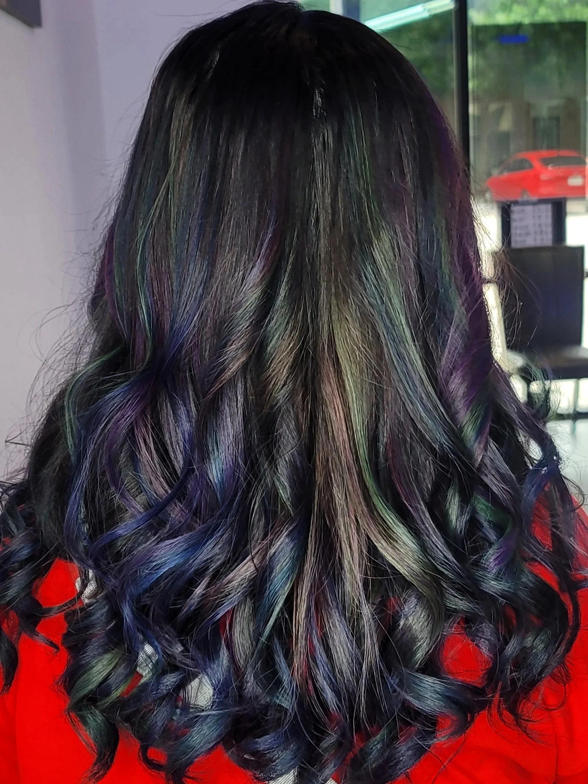 oil slick balayage highlights