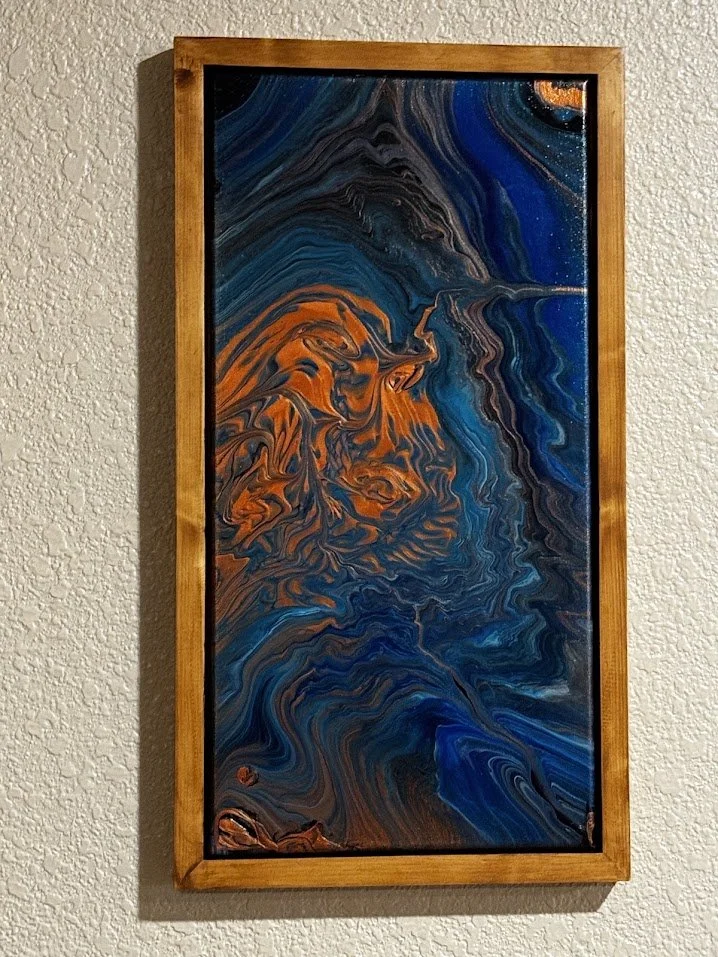 10" x 20" Framed Original Acrylic Artwork