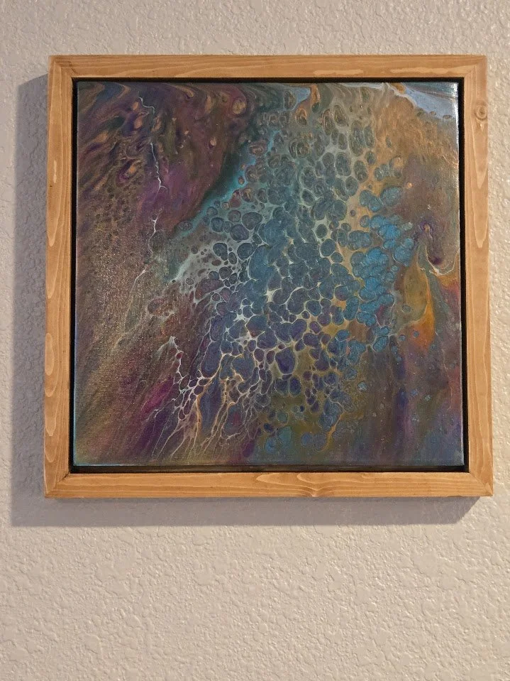 12" x 12"  Framed Original Acrylic Artwork