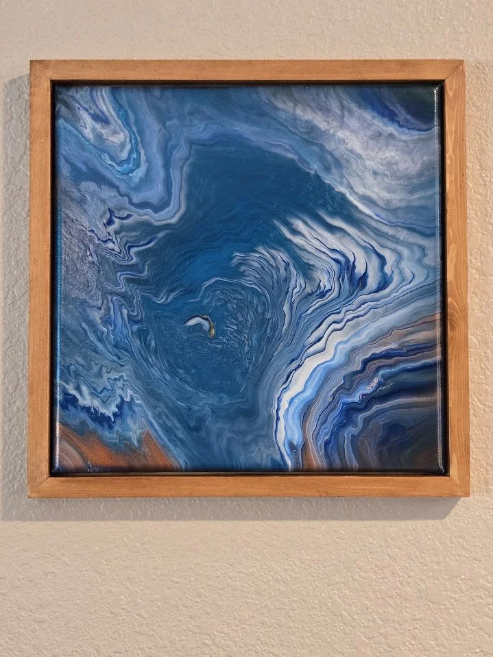 14" x 14"  Framed Original Acrylic Artwork