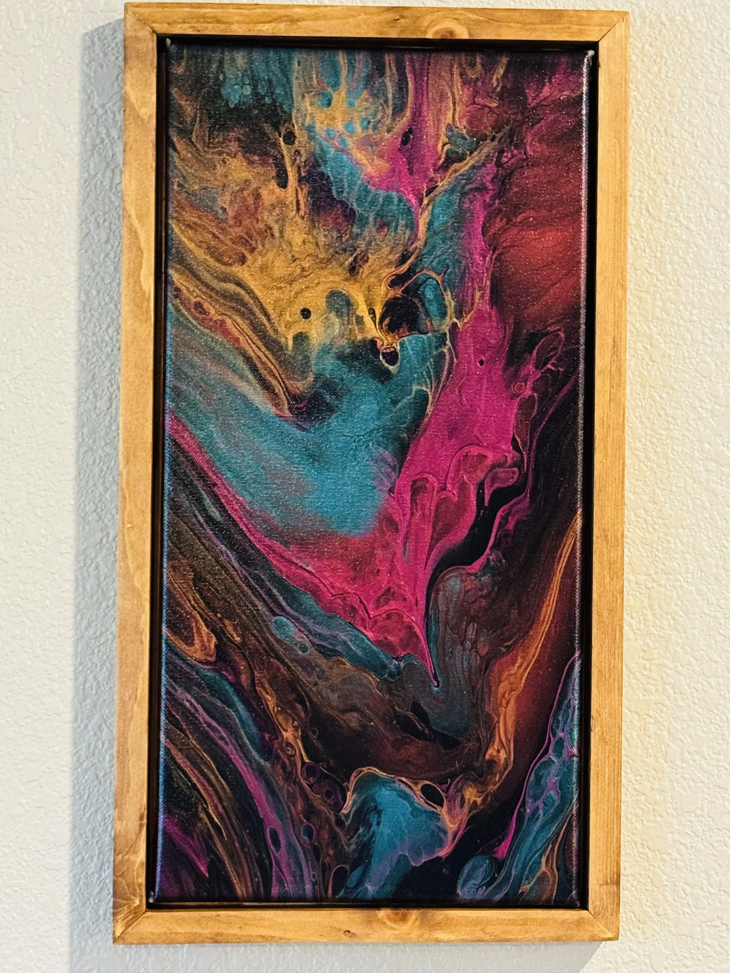 10" x 20" Framed Original Acrylic Artwork