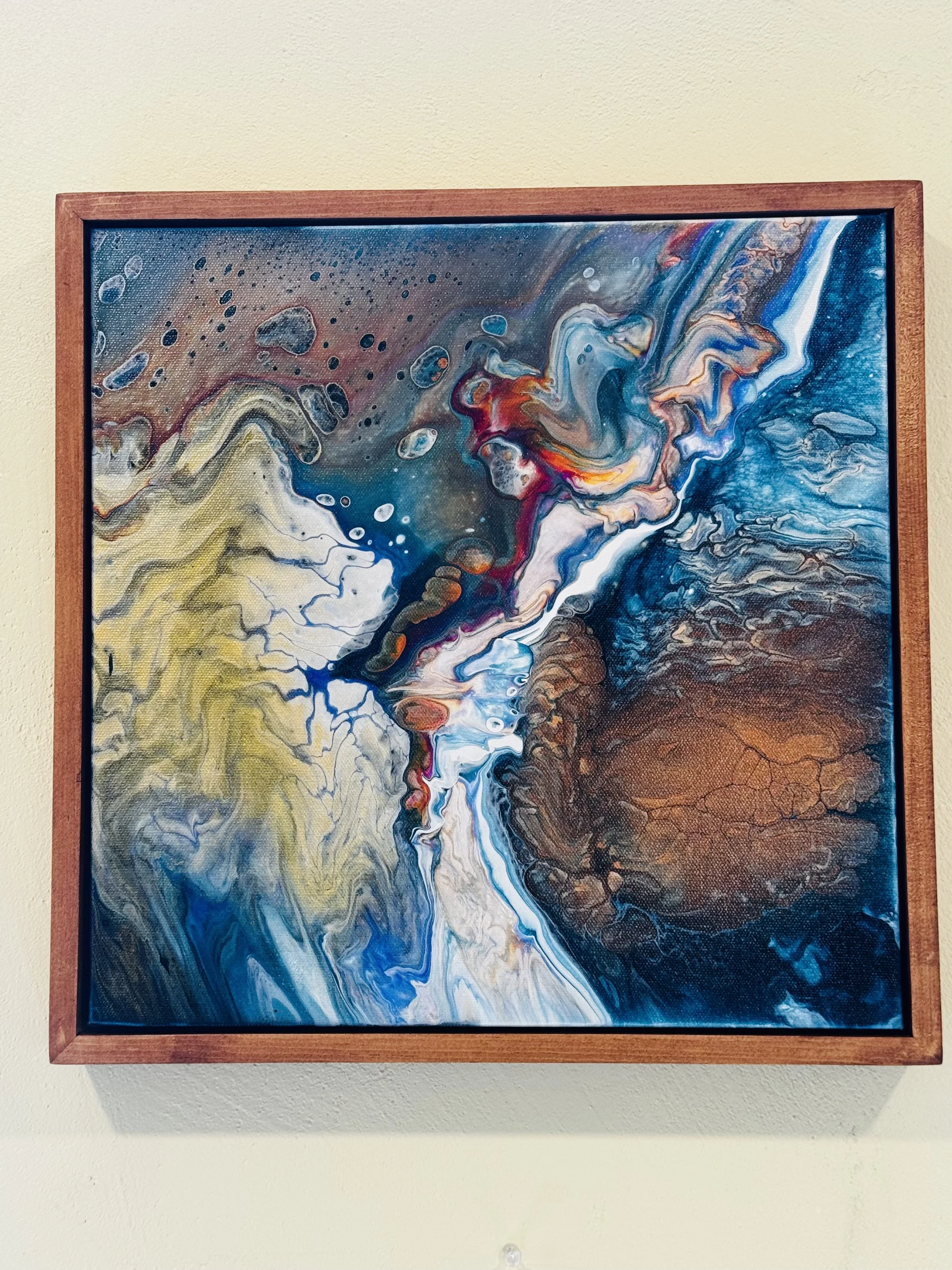 14" x 14" Original Framed Acrylic Artwork