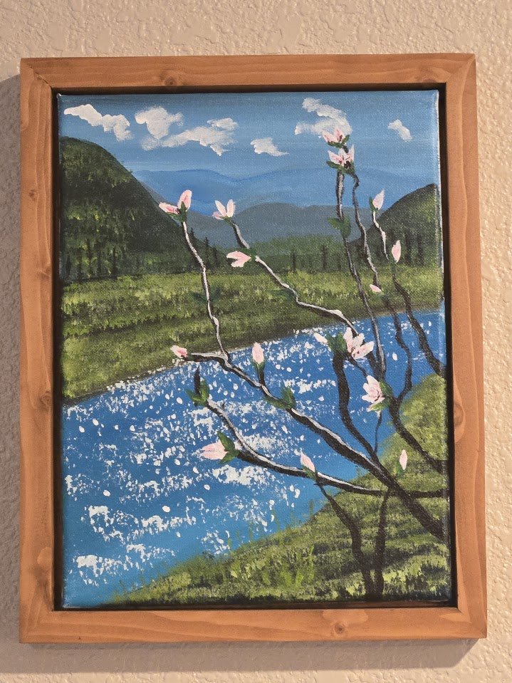 9" x 12"  Framed Original Acrylic Artwork