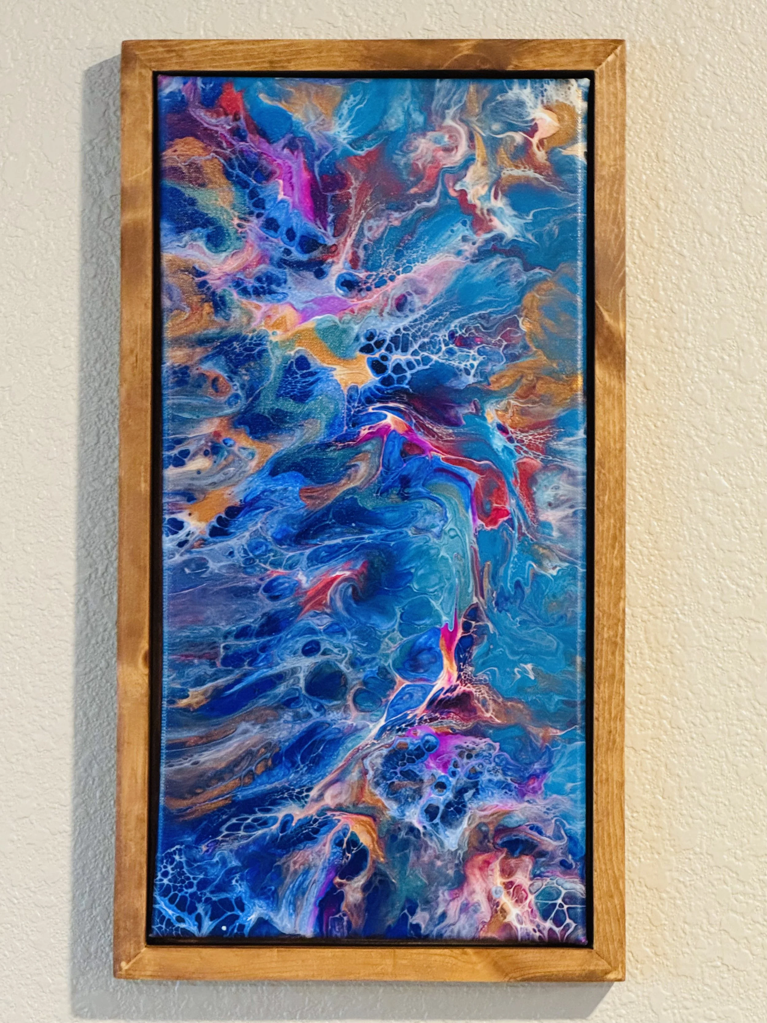 10" x 20" Framed Original Acrylic Artwork