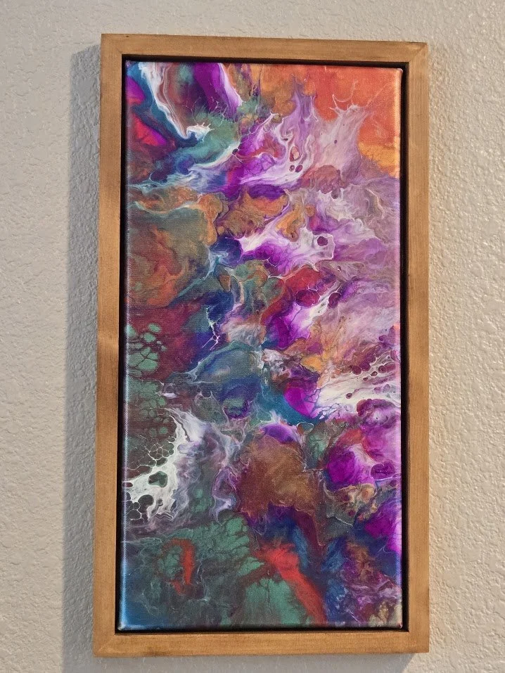 10" x 20" Framed Original Acrylic Artwork